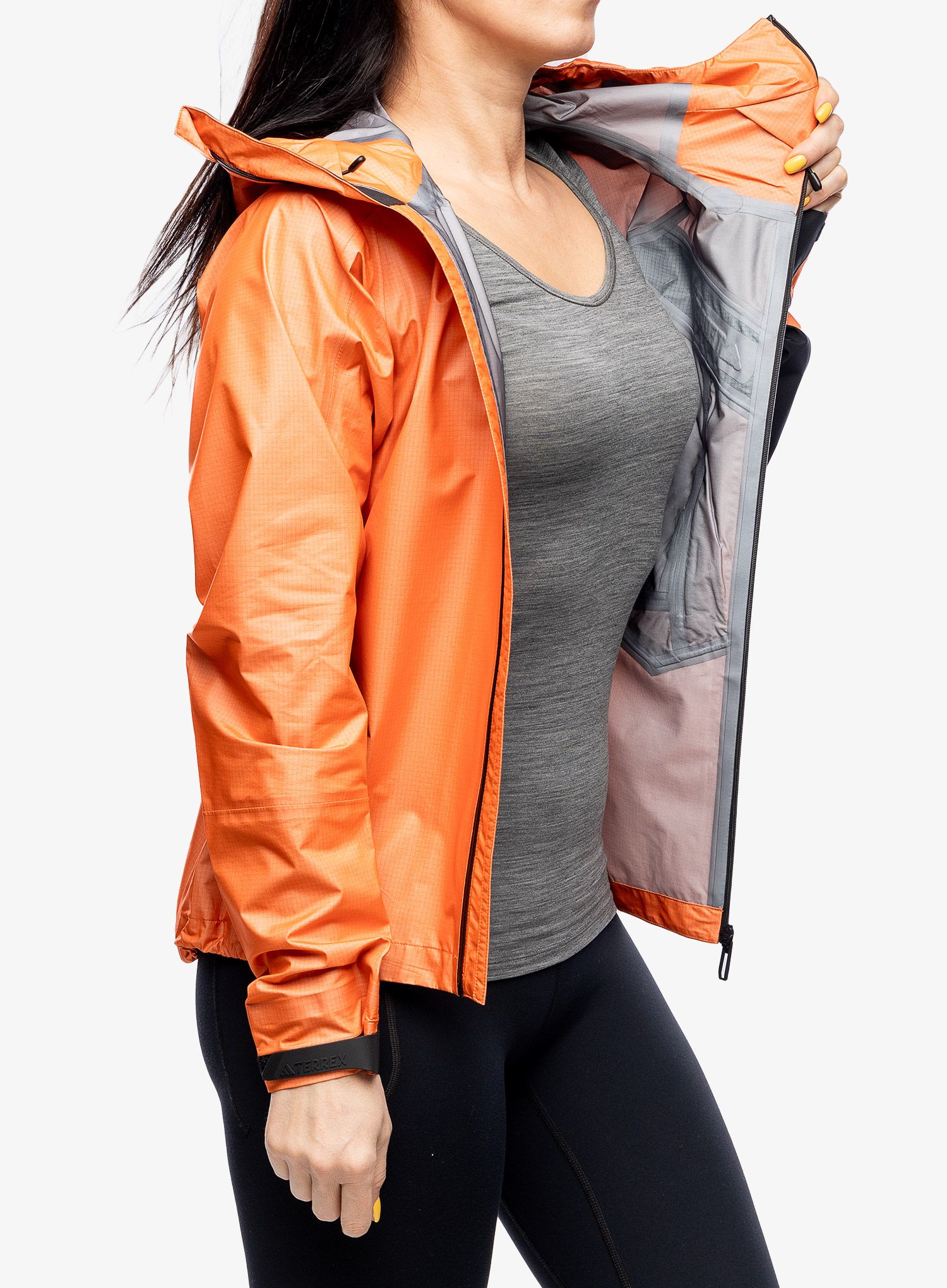 Ženska nepremočljiva jakna adidas TERREX Techrock Light GTX Active - semi impact orange