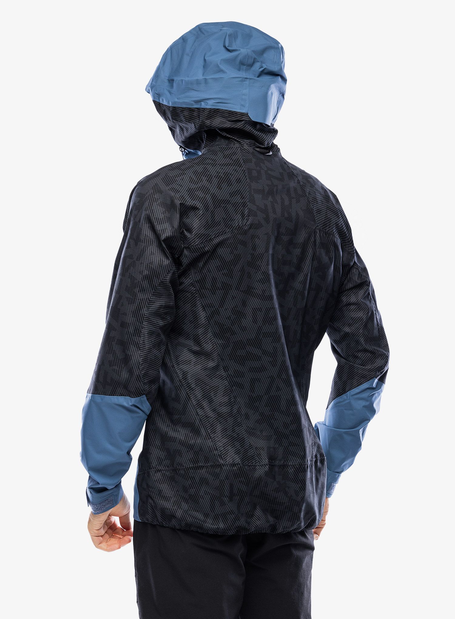 Hardshell jakna adidas TERREX Techrock Primeknit RAIN.RDY Anorak - black/wonder steel