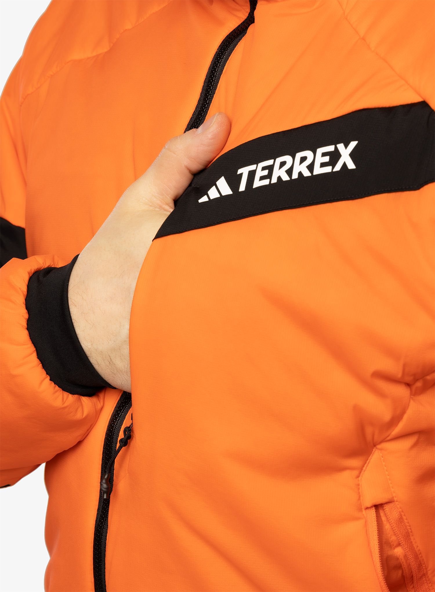 Sintetična jakna adidas TERREX Techrock Stretch PrimaLoft Hooded Jkt - semi impact orange/black