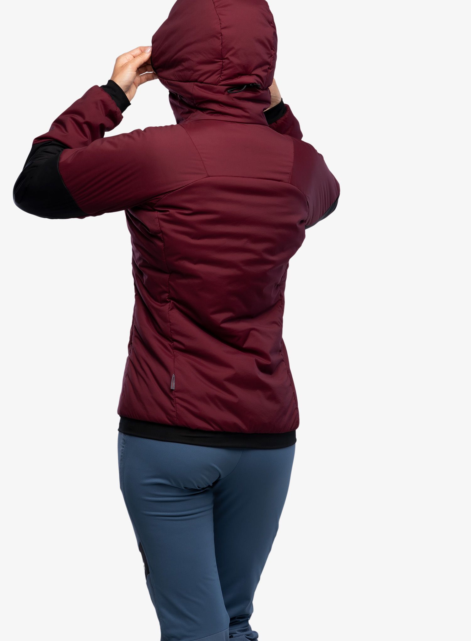 Ženska sintetična jakna adidas TERREX Techrock Stretch PrimaLoft Hooded Jkt - shadow red/black