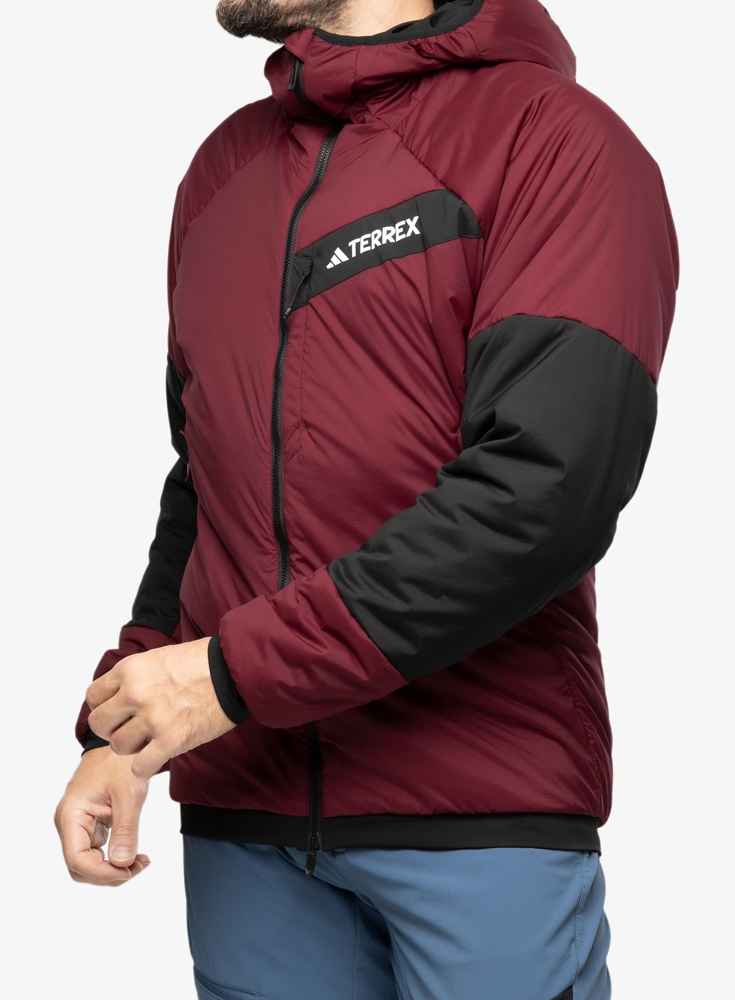 Sintetična jakna adidas TERREX Techrock Stretch PrimaLoft Hooded Jkt - shared/black