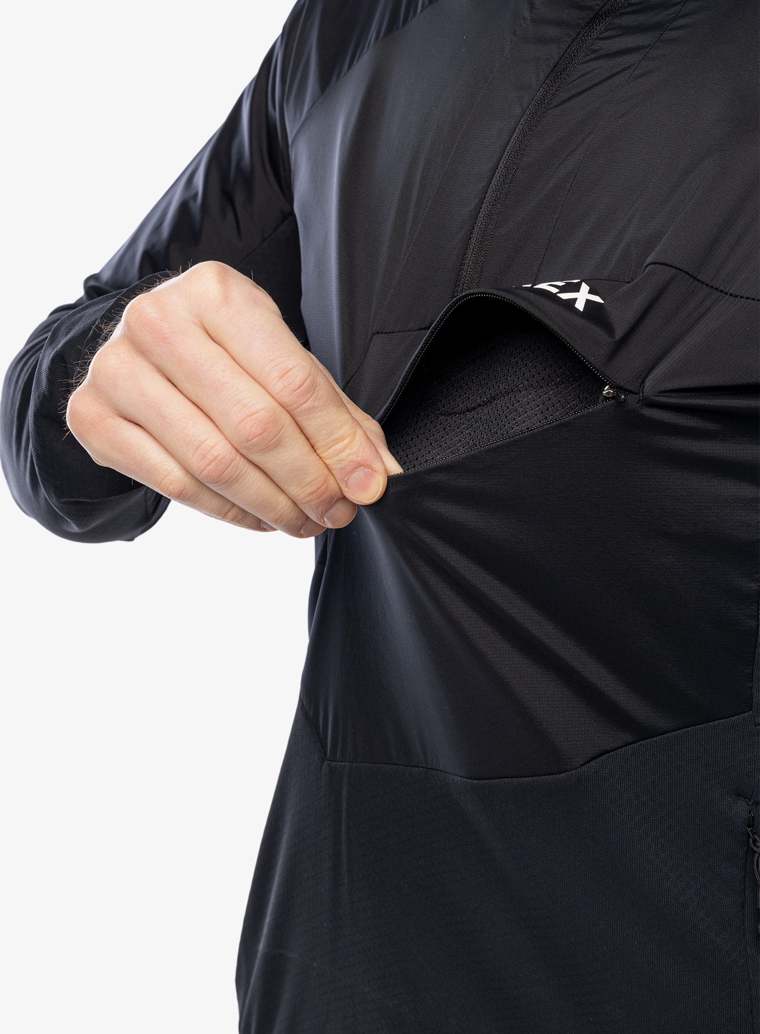 Jopica s kapuco adidas TERREX Techrock Ultralight Half Zip Hooded Fleece - black