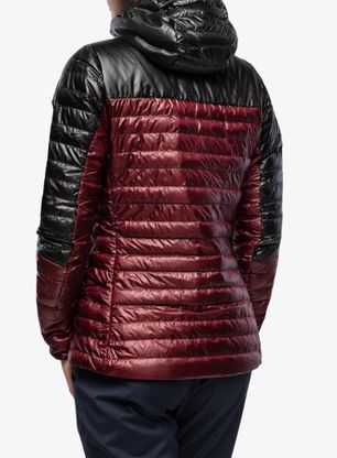 Ženska puhovka adidas TERREX Techrock Year-Round Down Hooded Jkt - shadow red/black