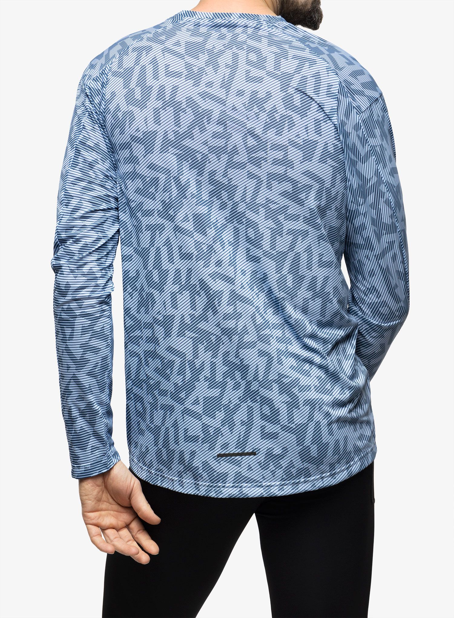 Tekaška jopica adidas TERREX Trail Running Longsleeve Graphic - blue dawn/wonder steel