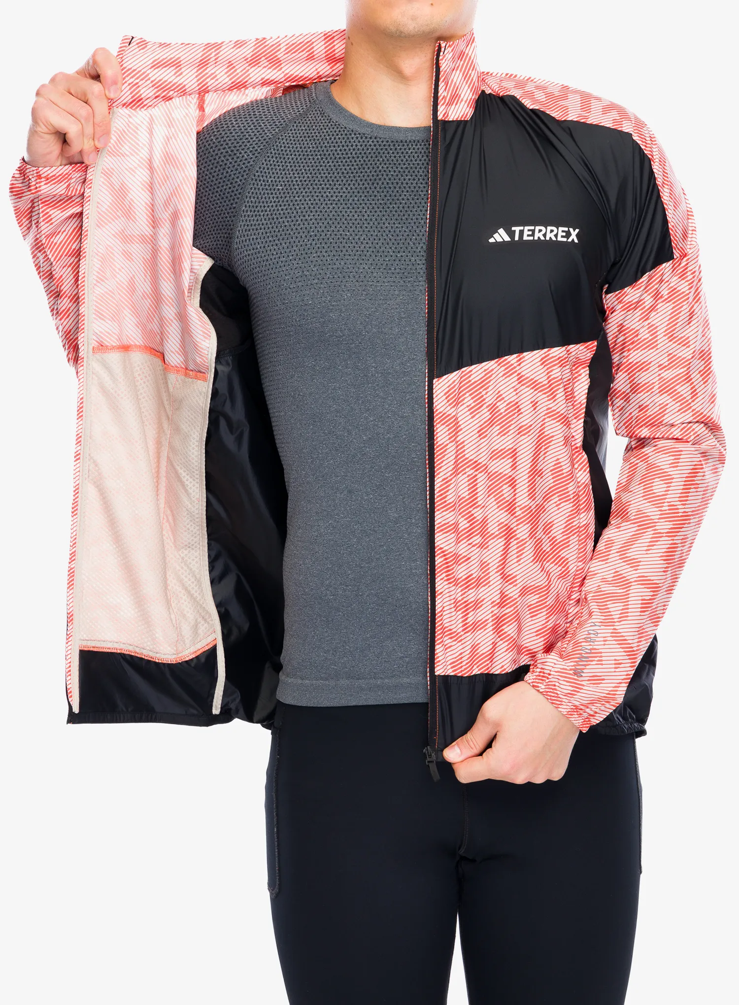 Jakna za tek adidas TERREX Trail Running Wind Jacket - putty mauve/black