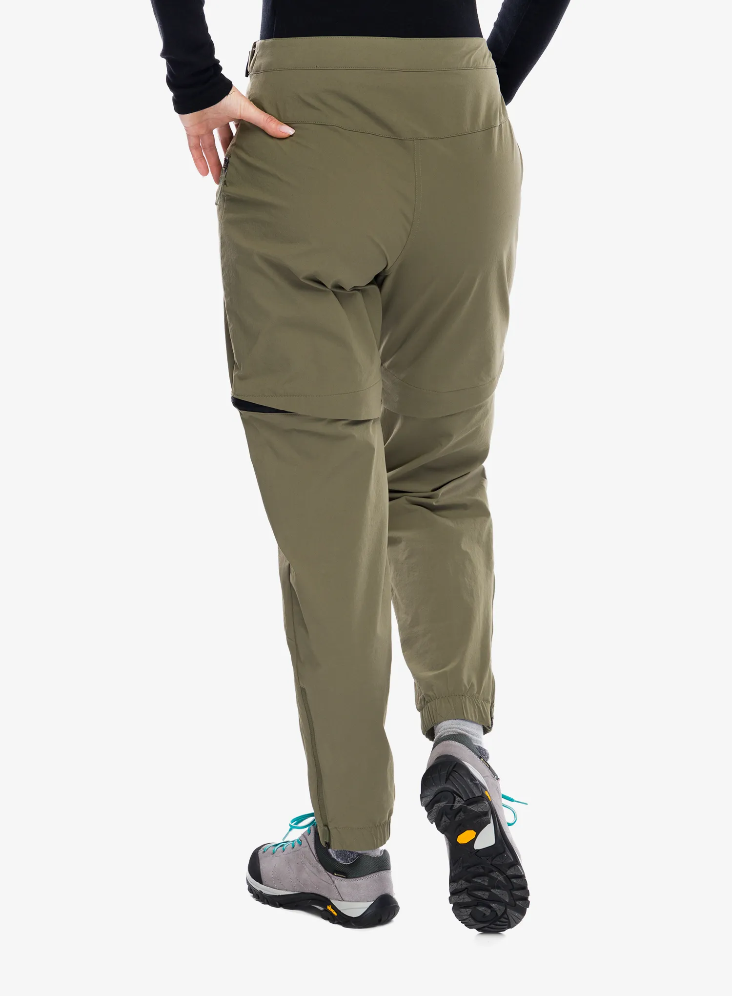 Ženske hlače adidas TERREX Utilitas Zip Off Pants - olive strata