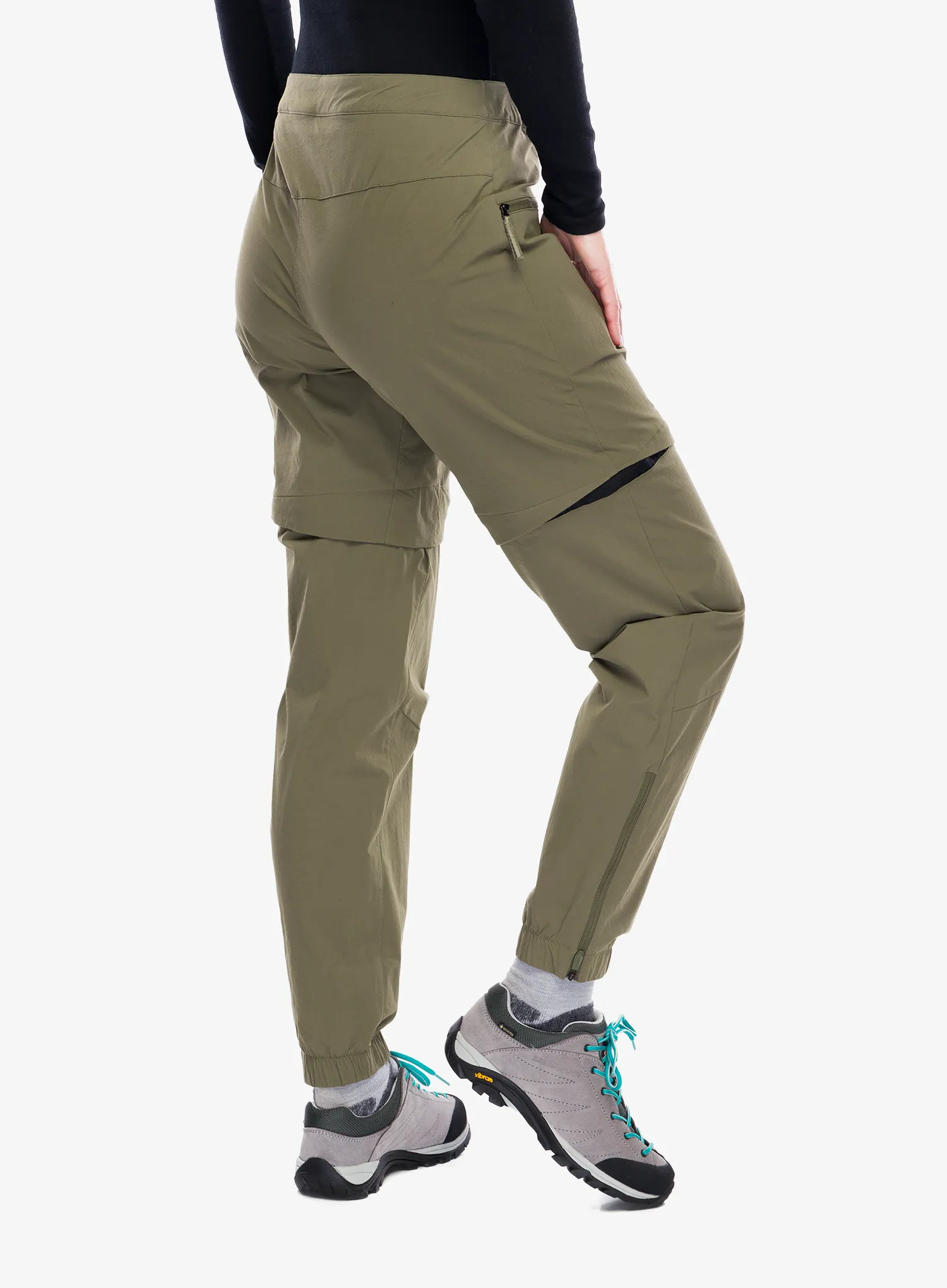 Ženske hlače adidas TERREX Utilitas Zip Off Pants - olive strata