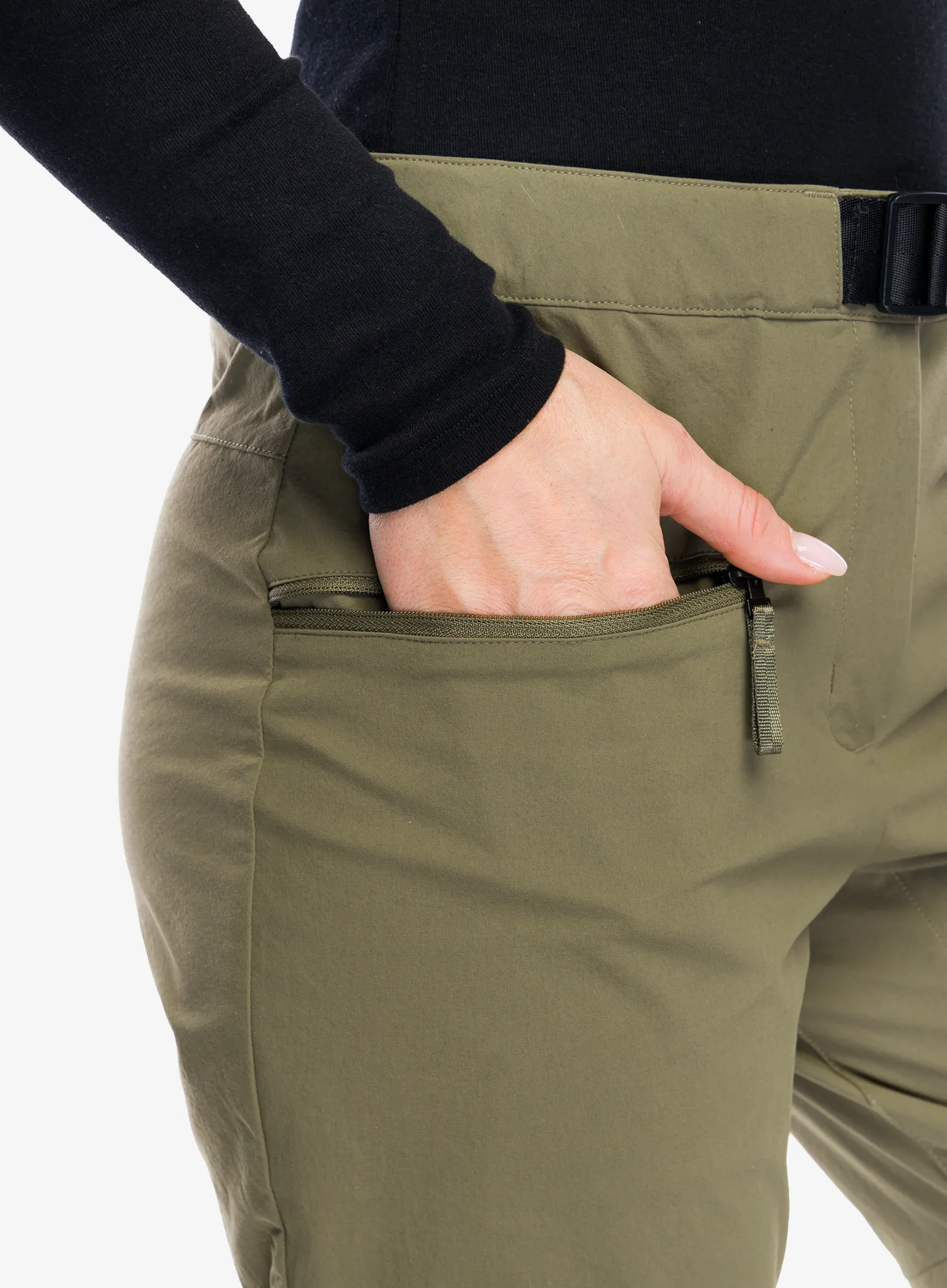 Ženske hlače adidas TERREX Utilitas Zip Off Pants - olive strata