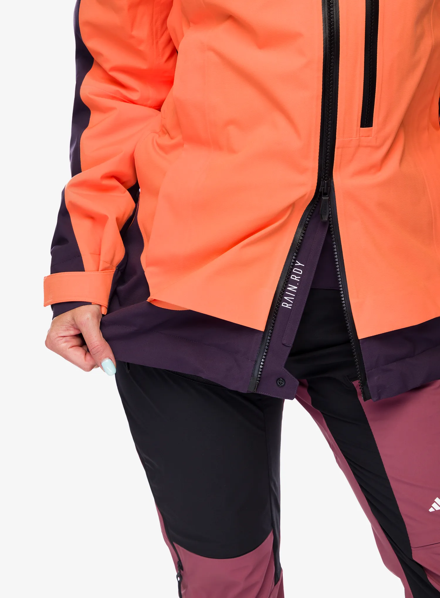 Ženska smučarska jakna adidas TERREX Xperior 2L Insulated RAIN.RDY Jacket - amber tint/aurora black