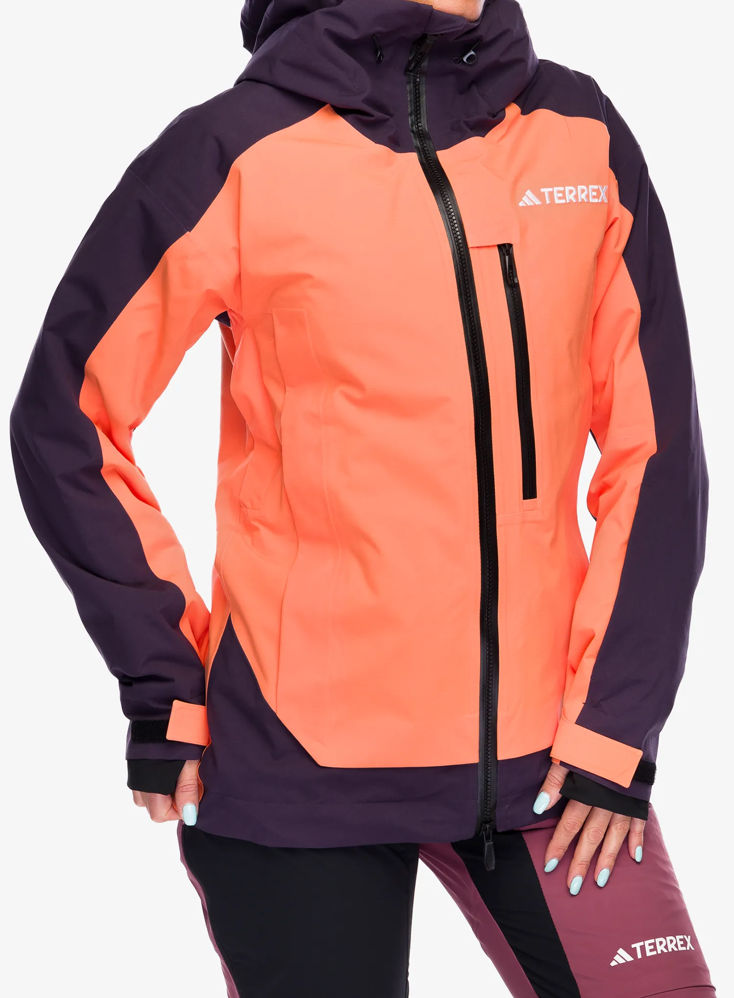 Ženska smučarska jakna adidas TERREX Xperior 2L Insulated RAIN.RDY Jacket - amber tint/aurora black