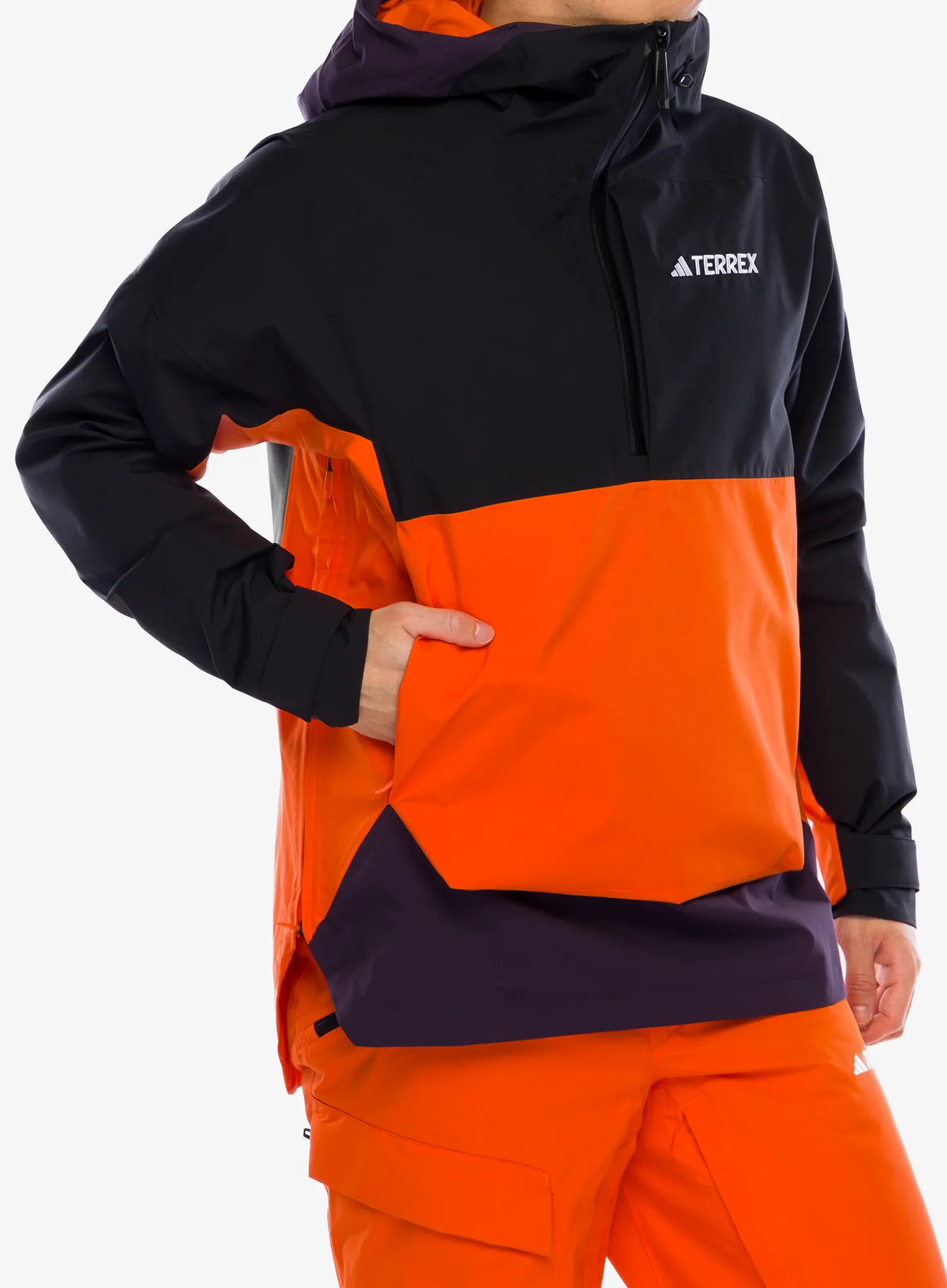 Smučarska jakna adidas TERREX Xperior 2L Lined RAIN.RDY Anorak - blk/aurora blk/semi im orange