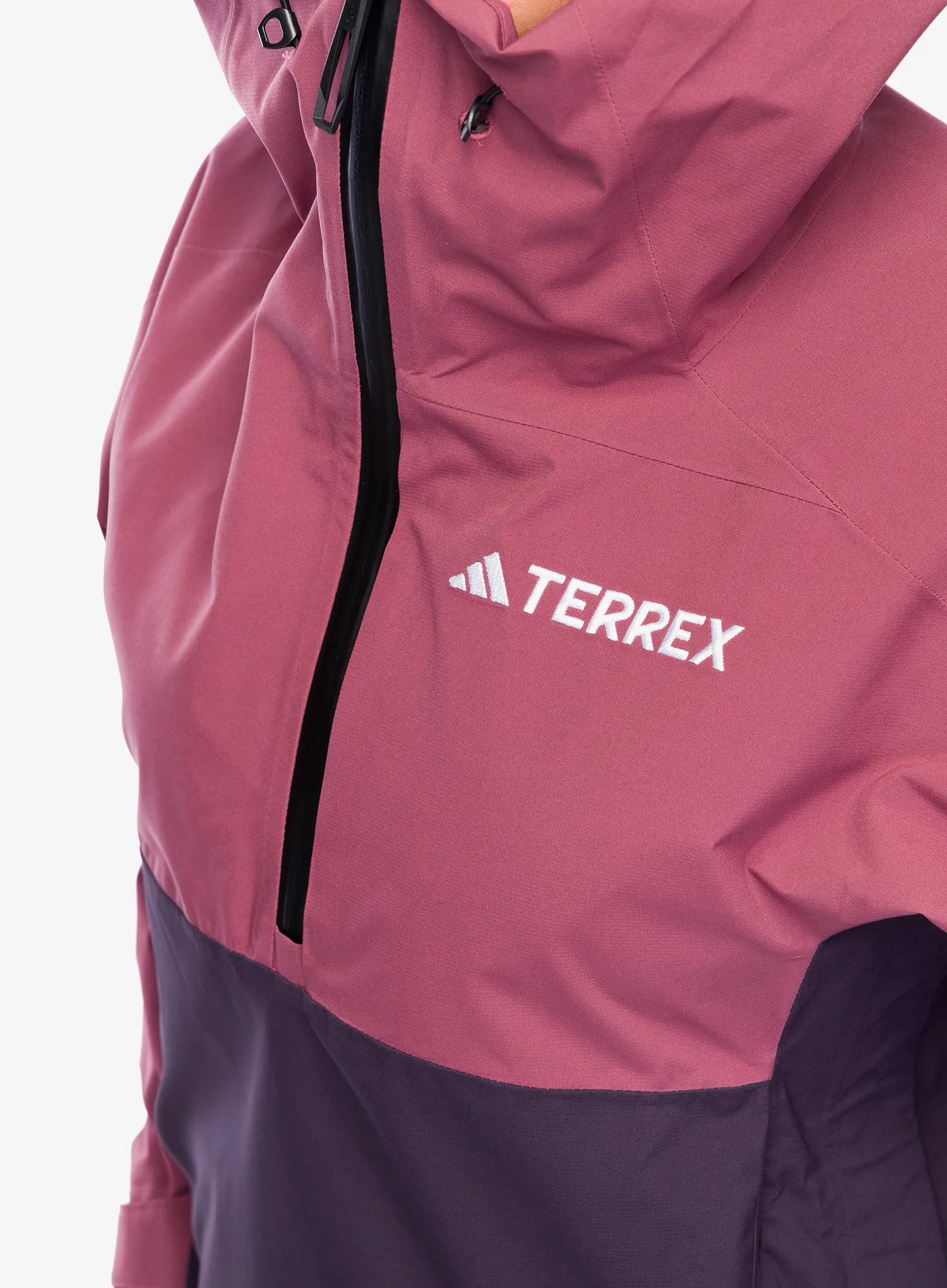 Ženska smučarska jakna adidas TERREX Xperior 2L Lined RAIN.RDY Anorak - quiet crimson/aurora black