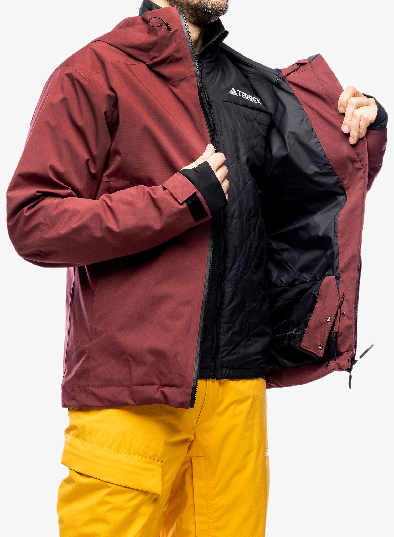 Moška jakna adidas TERREX Xperior 3in1 RAIN.RDY Jacket - shadow red
