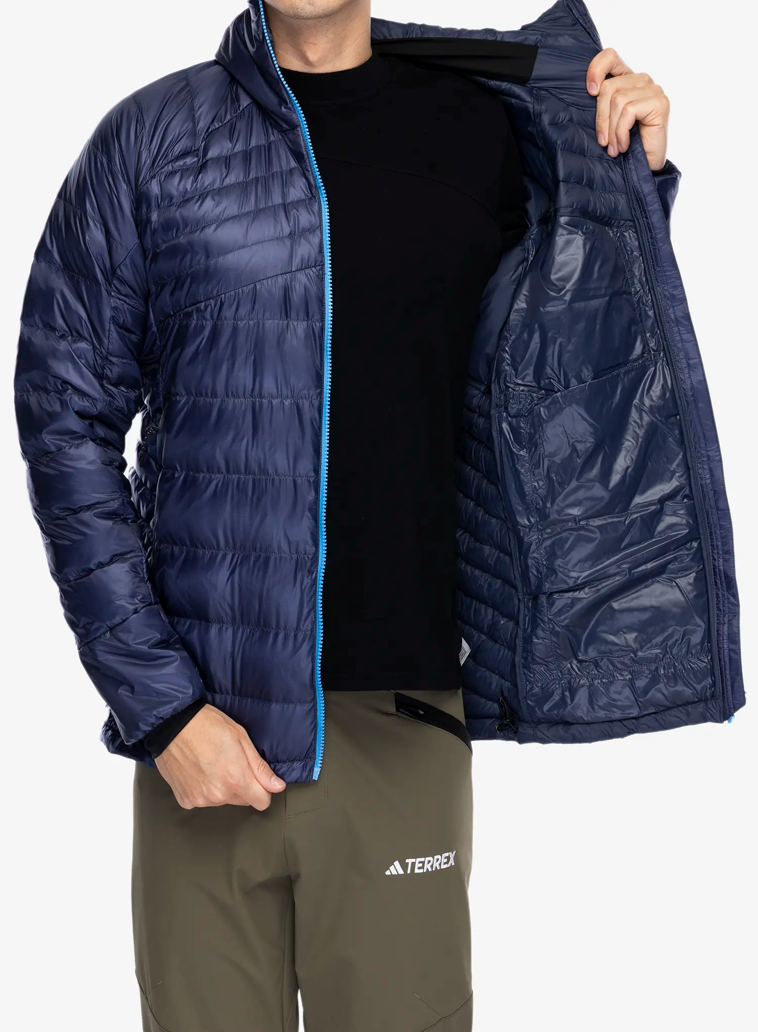 Puhovka adidas TERREX Xperior COLD.RDY Down Hooded Jkt - shadow navy