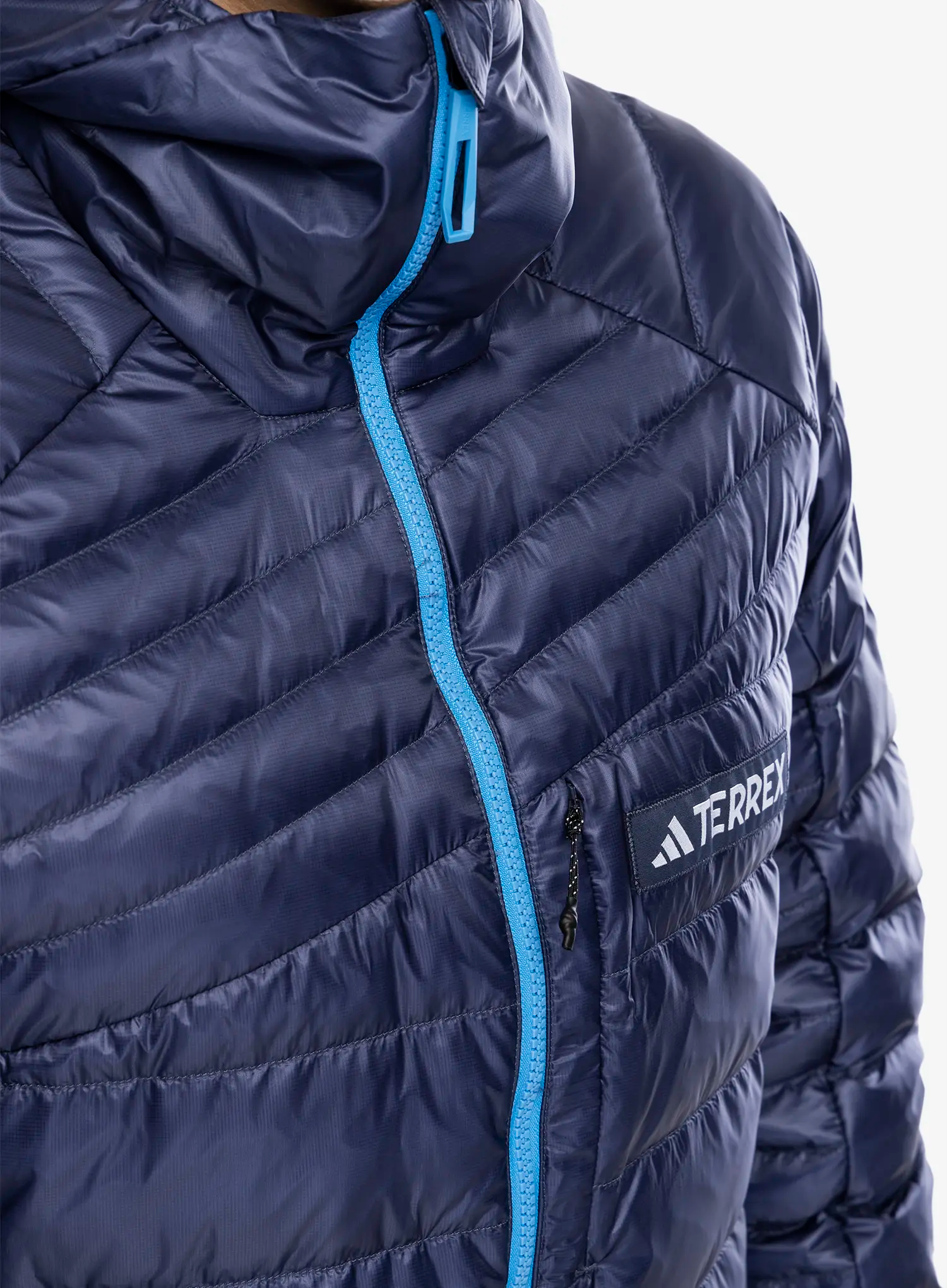 Puhovka adidas TERREX Xperior COLD.RDY Down Hooded Jkt - shadow navy