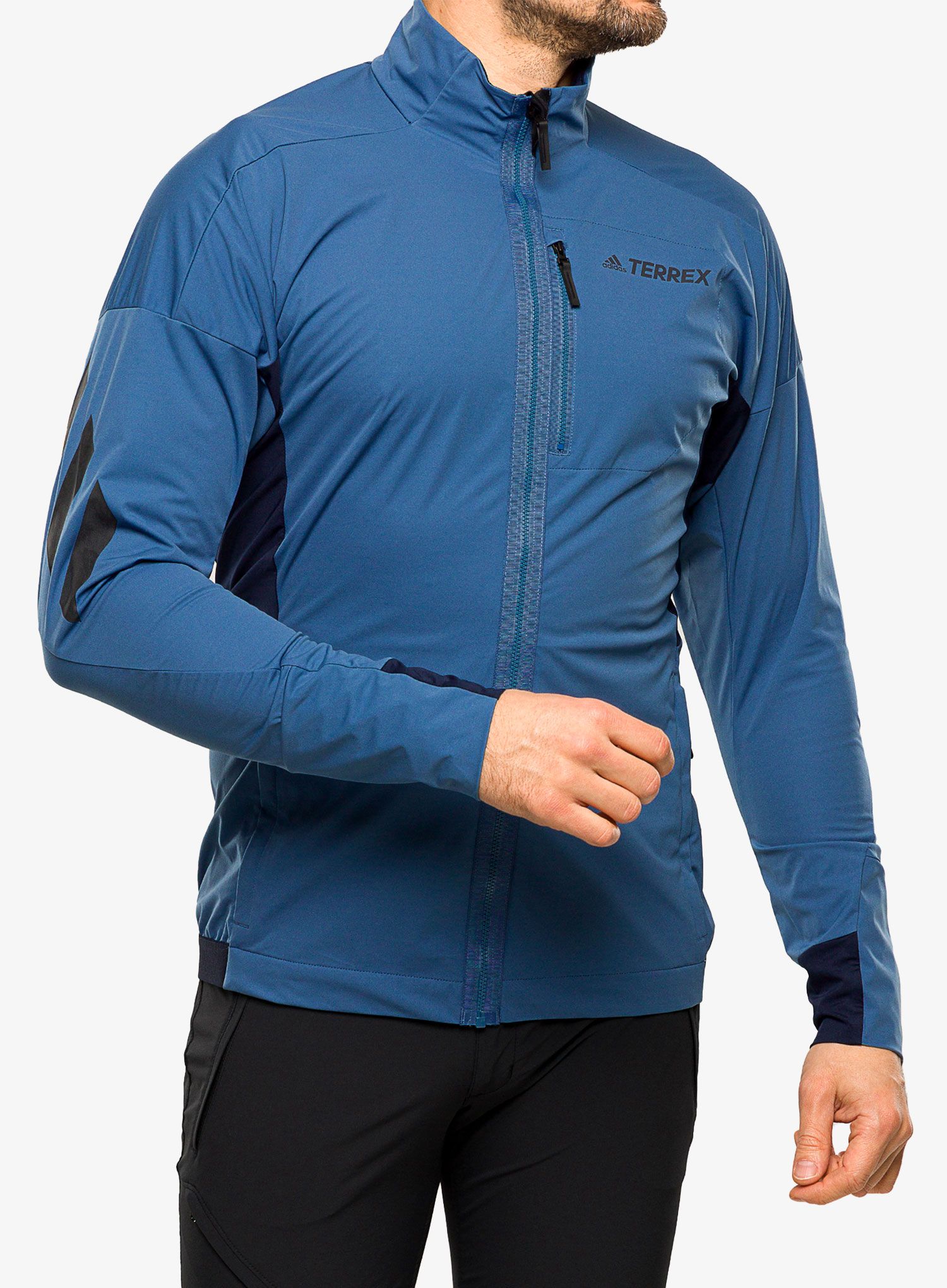 Moška jakna adidas TERREX Xperior Cross-Country Ski Soft Shell Jacket - wonder steel