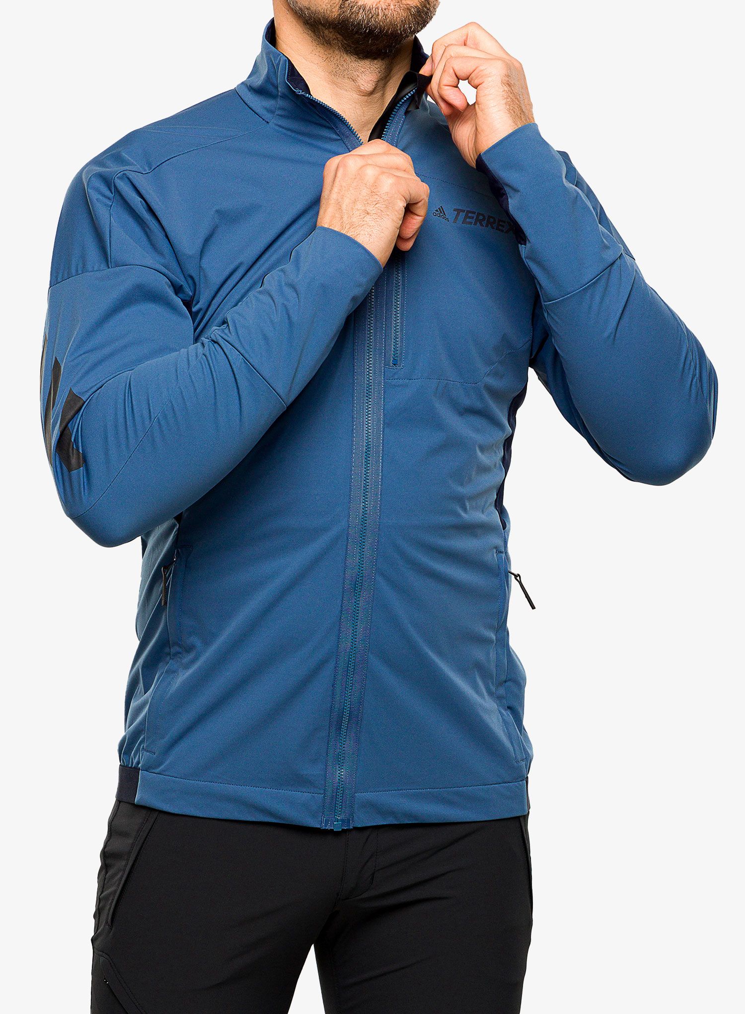 Moška jakna adidas TERREX Xperior Cross-Country Ski Soft Shell Jacket - wonder steel