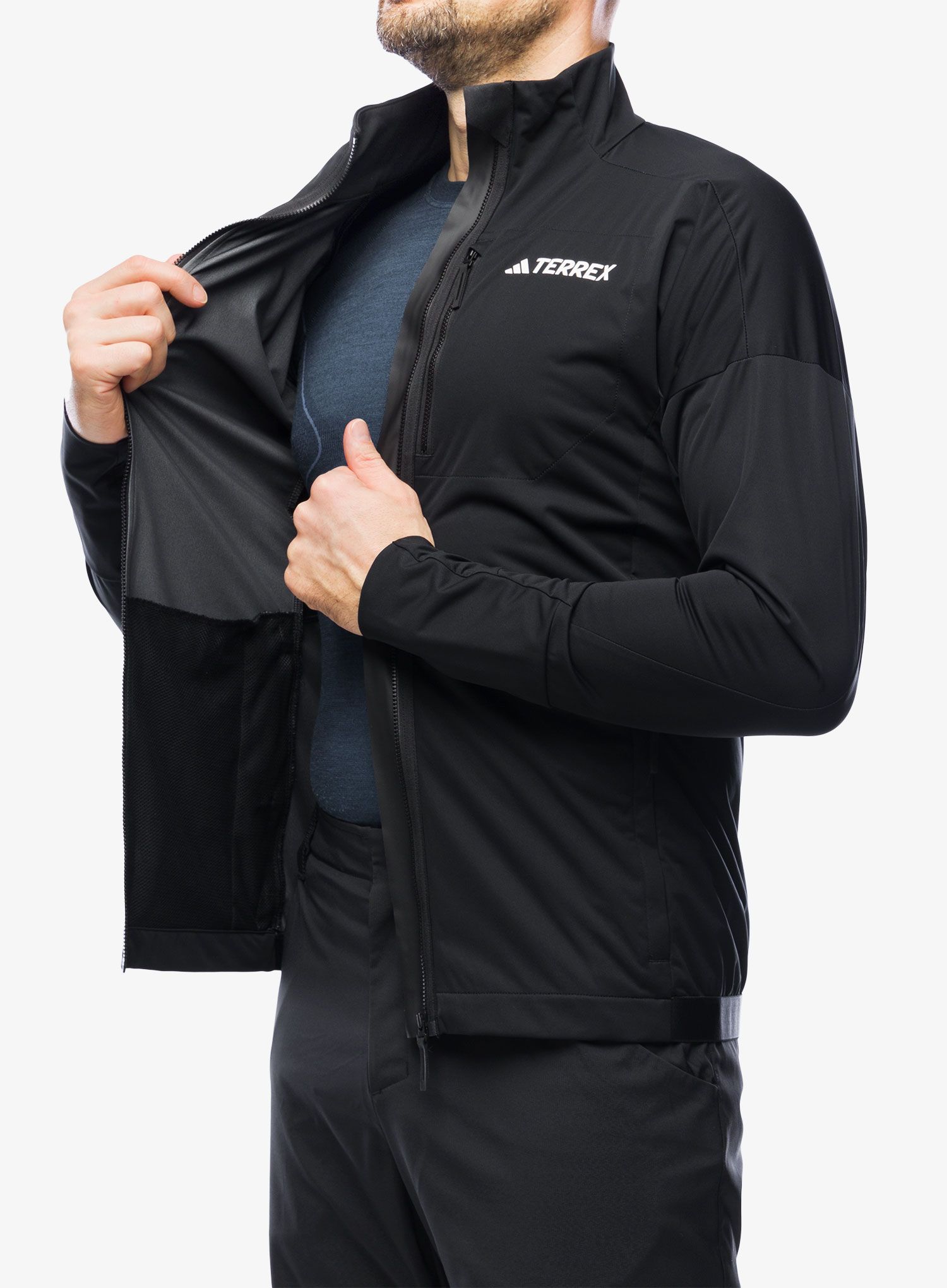 Jakna za turno smučanje adidas TERREX Xperior Crosscountry Ski Softshell Jacket - black