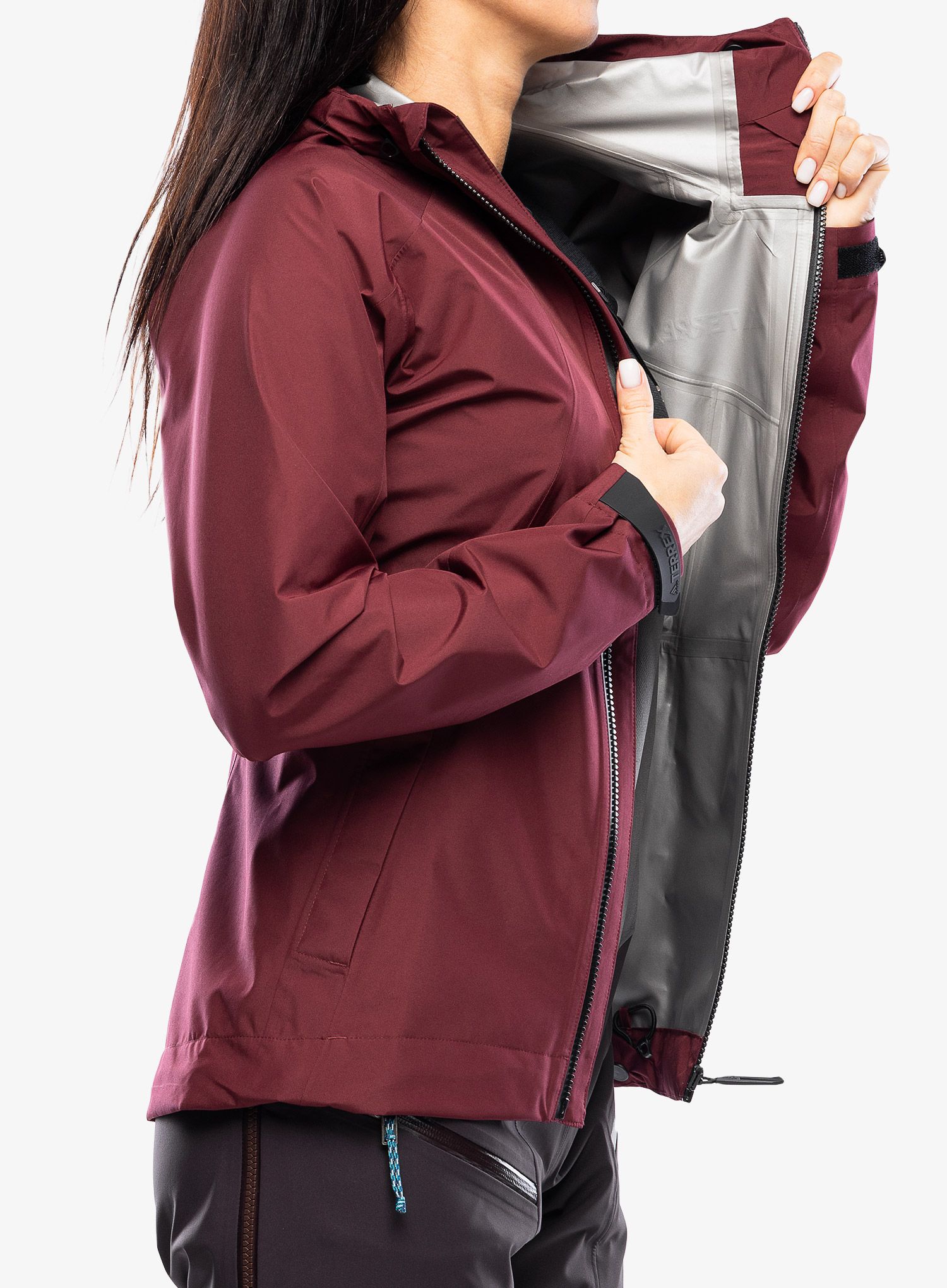 Ženska jakna adidas TERREX Xperior GORE-TEX Paclite Rain Jacket - shadow brown