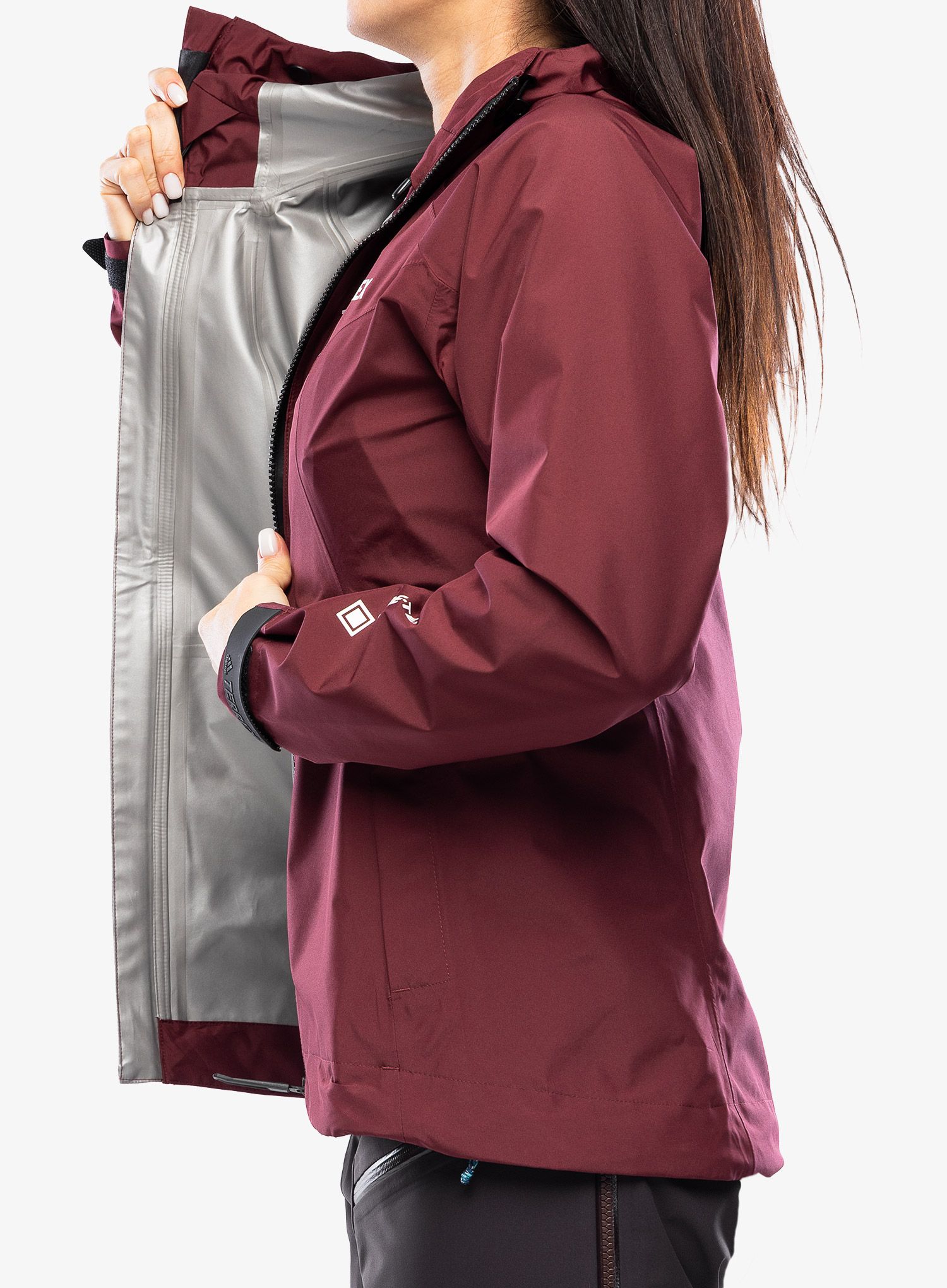Ženska jakna adidas TERREX Xperior GORE-TEX Paclite Rain Jacket - shadow brown