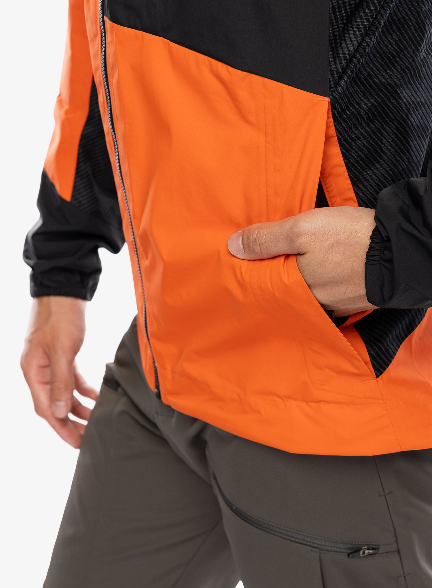 Nepremočljiva jakna adidas TERREX Xperior Hybrid Primeknit Rain Jkt - semi impact orange/black