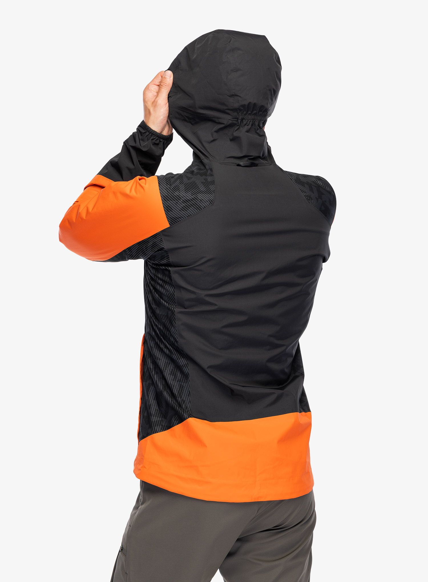 Nepremočljiva jakna adidas TERREX Xperior Hybrid Primeknit Rain Jkt - semi impact orange/black