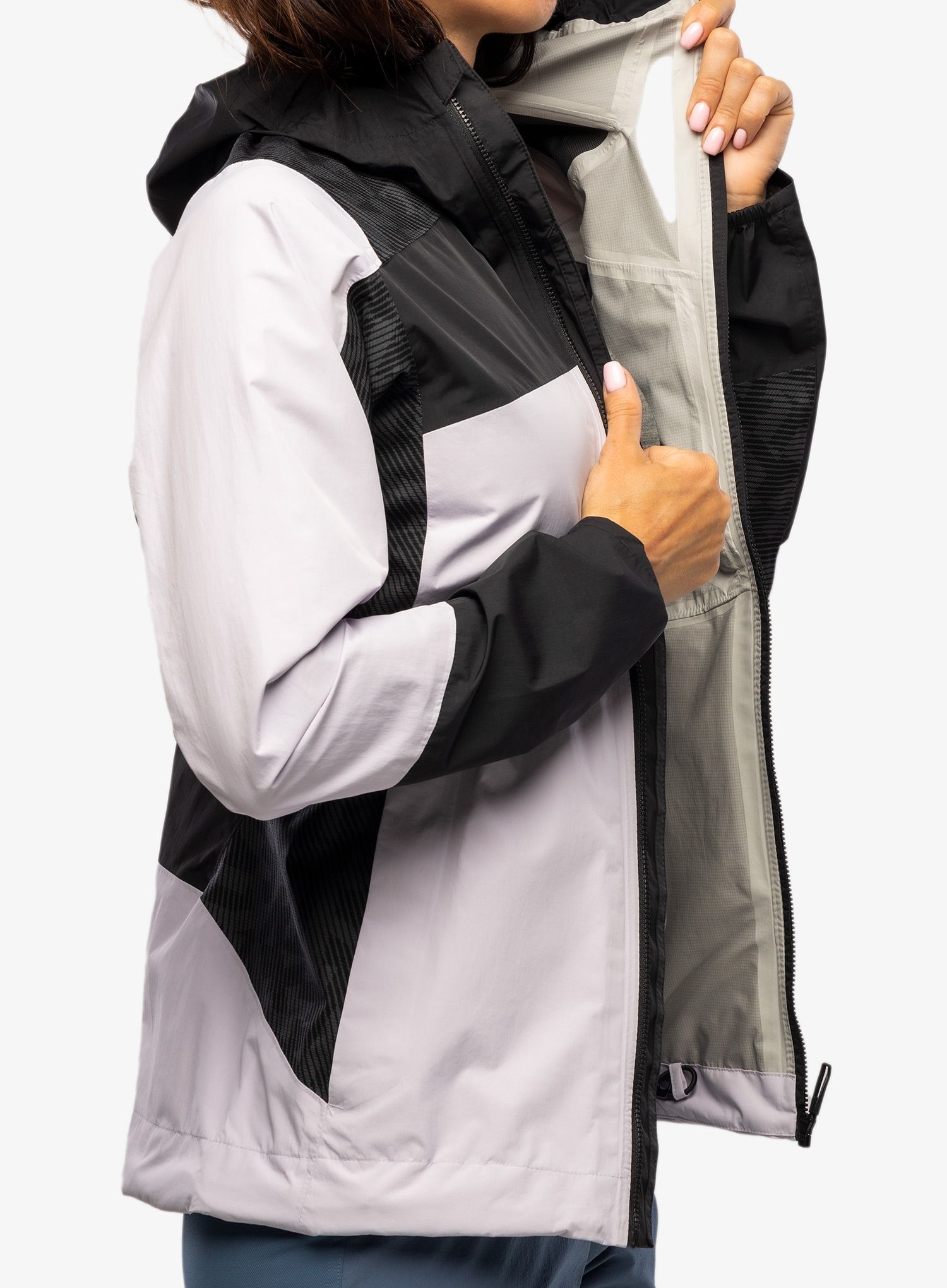 Ženska nepremočljiva jakna adidas TERREX Xperior Hybrid Primeknit Rain Jkt - silver dawn/black