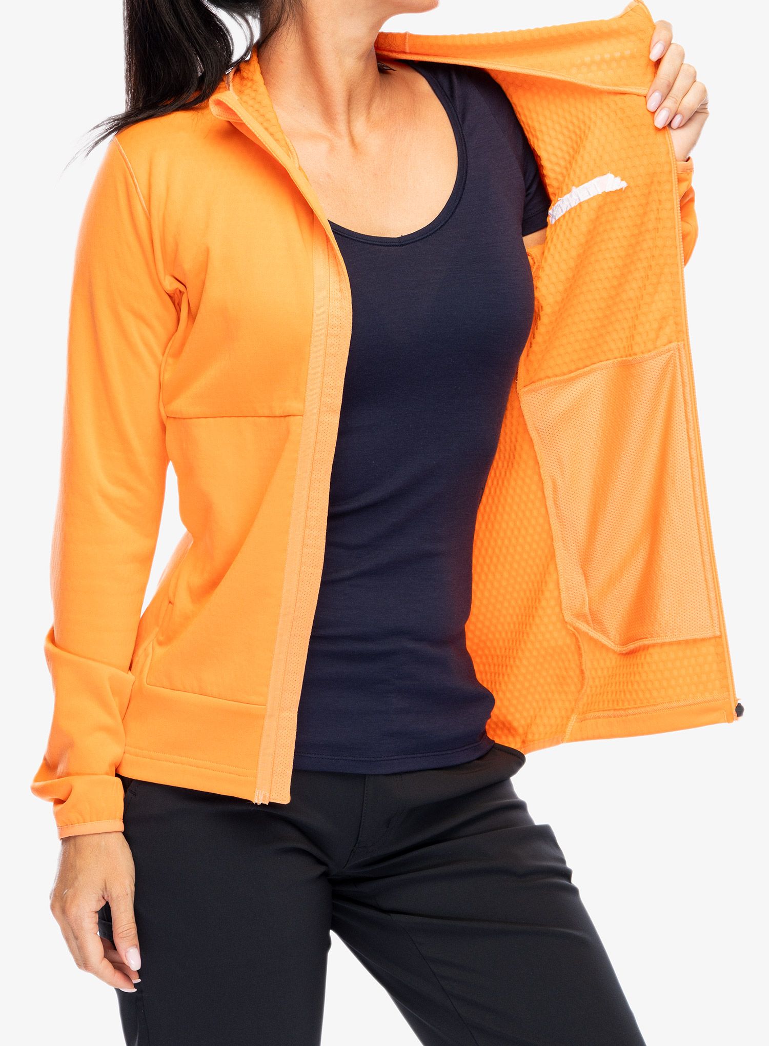 Ženska jopica adidas TERREX Xperior Light Fleece Hooded Jacket - amber tint