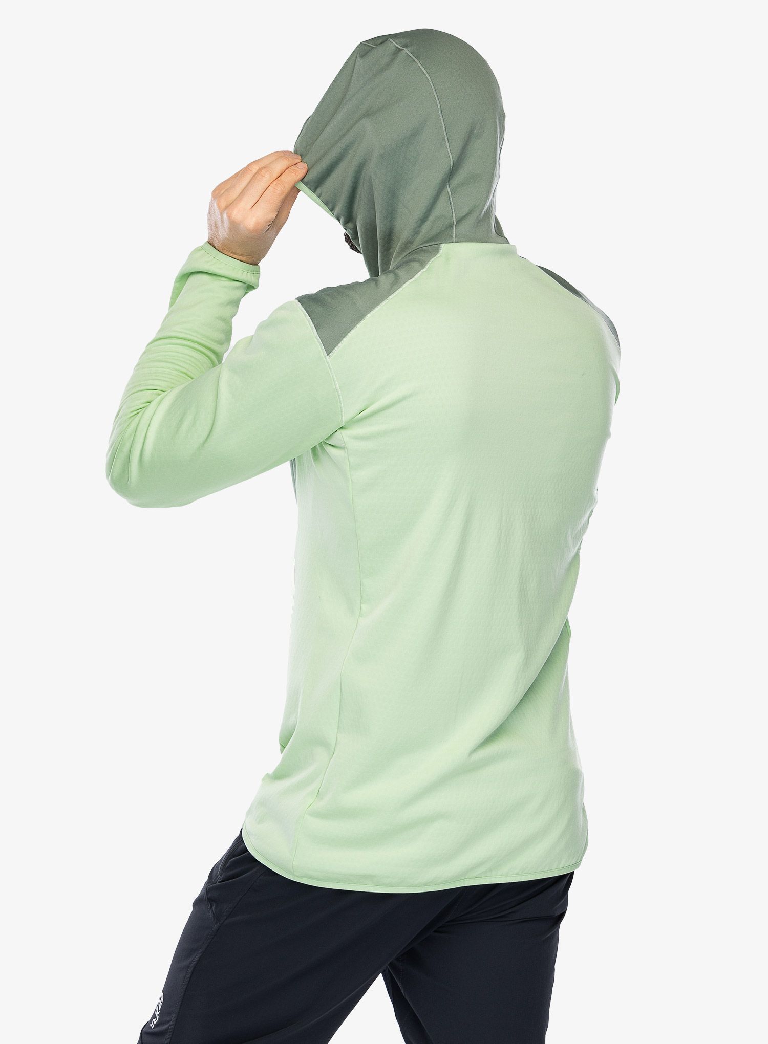 Jopica adidas TERREX Xperior Light Fleece Hooded Jacket - semi green spark/silver green
