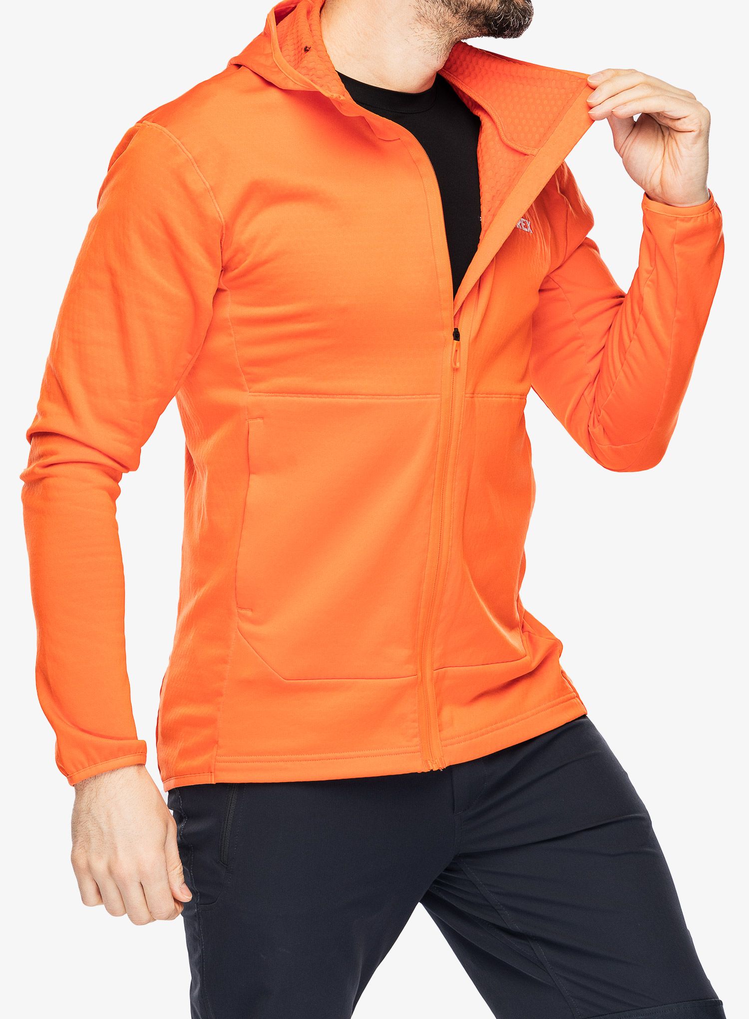 Jopica adidas TERREX Xperior Light Fleece Hooded Jacket - semi impact orange