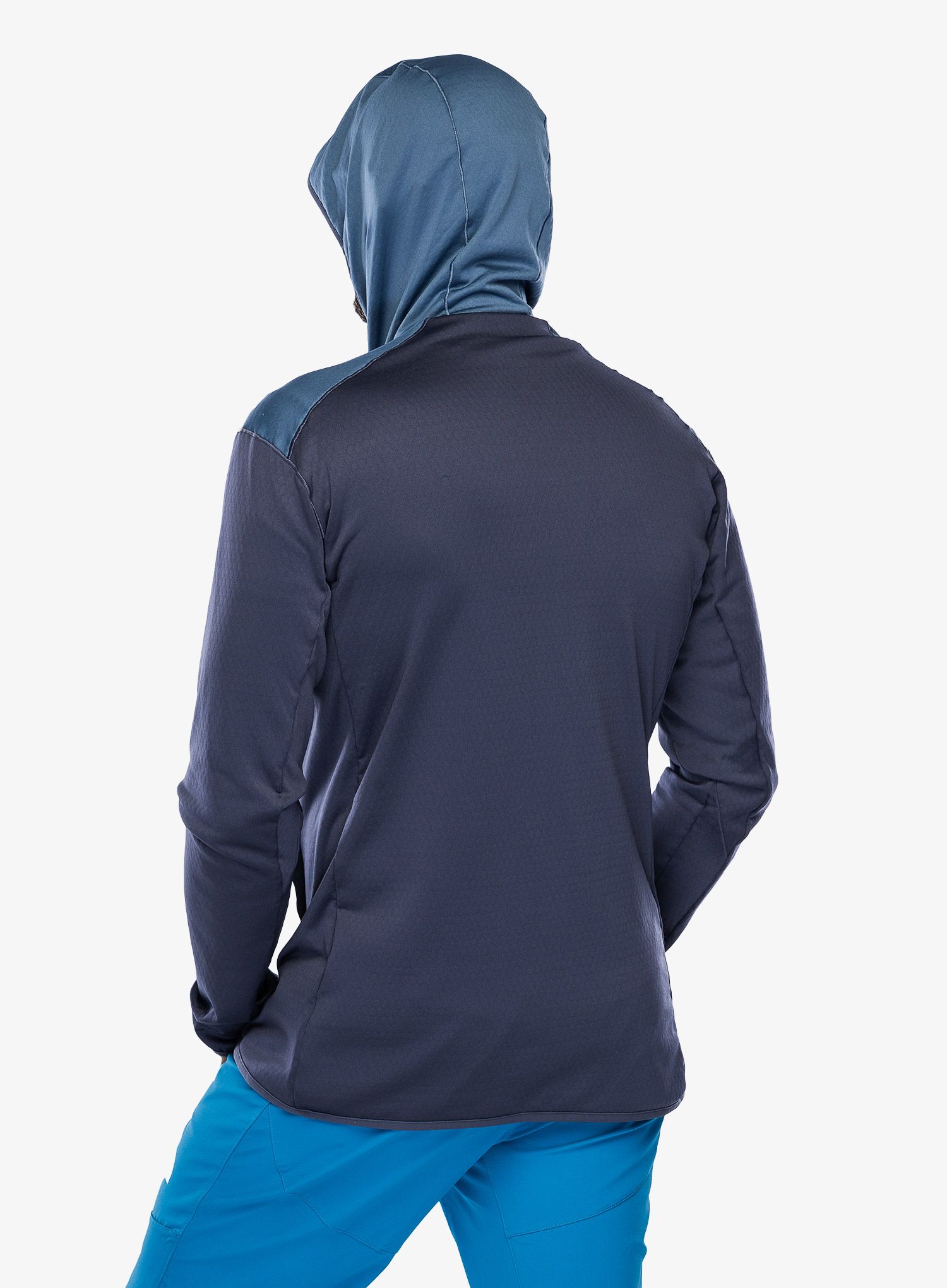 Jopica s kapuco adidas TERREX Xperior Light Fleece Hooded Jacket - shadow navy/wonder steel
