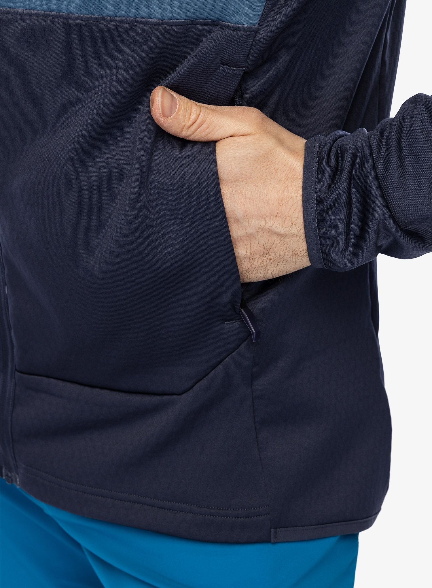Jopica s kapuco adidas TERREX Xperior Light Fleece Hooded Jacket - shadow navy/wonder steel