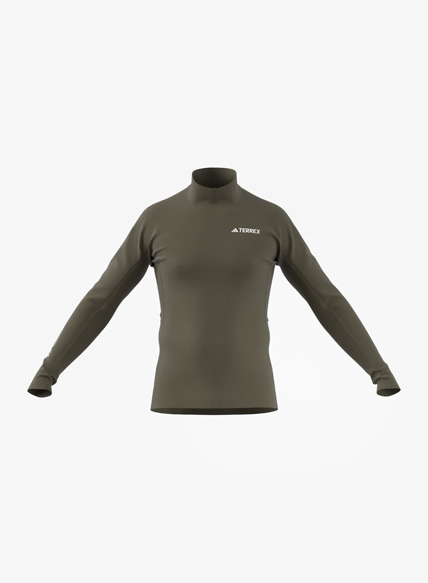 Puloverji brez kapuce adidas TERREX Xperior Longsleeve - olive strata