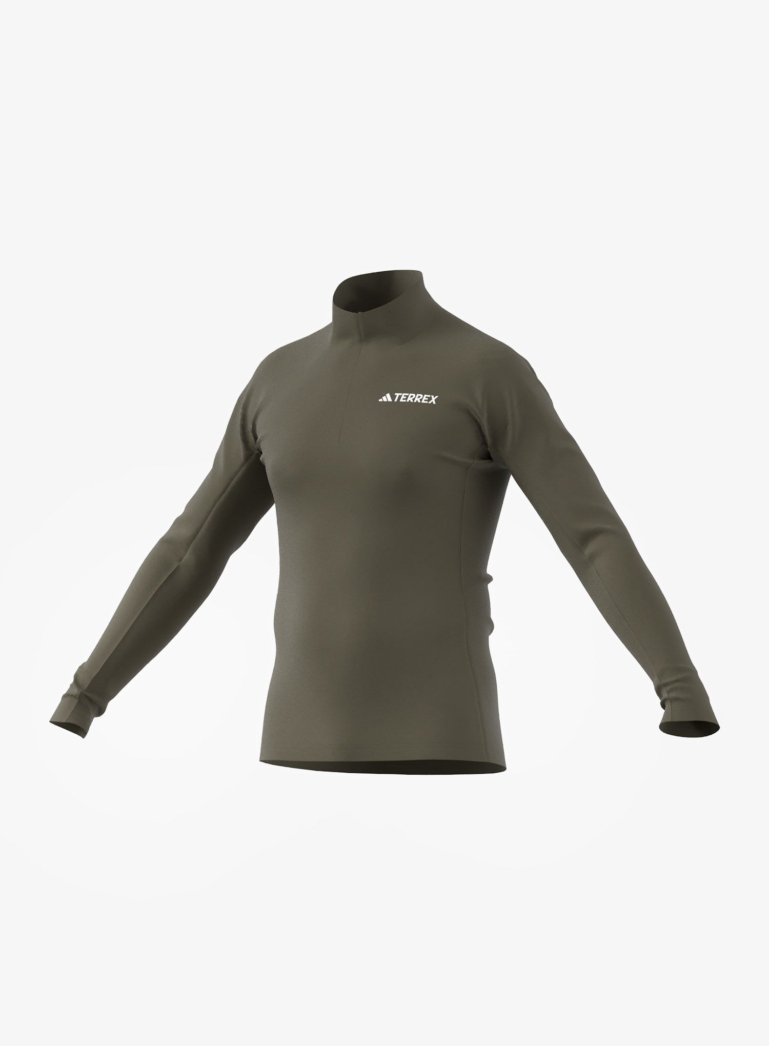 Puloverji brez kapuce adidas TERREX Xperior Longsleeve - olive strata