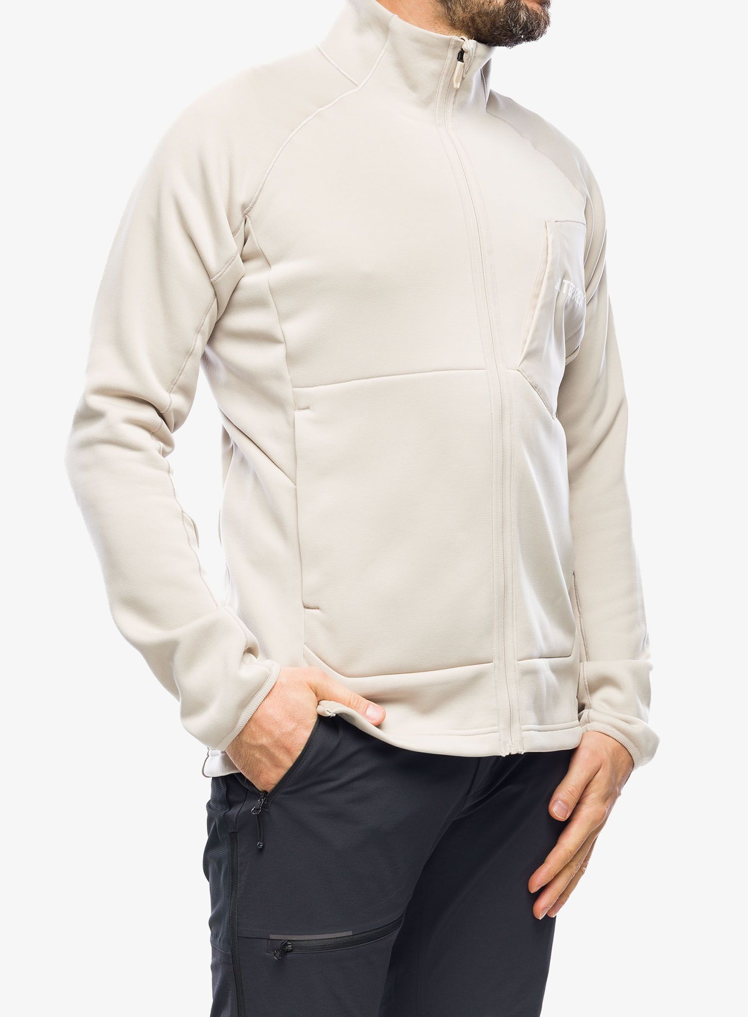 Flis adidas TERREX Xperior Medium Fleece Full Zip - wonder beige