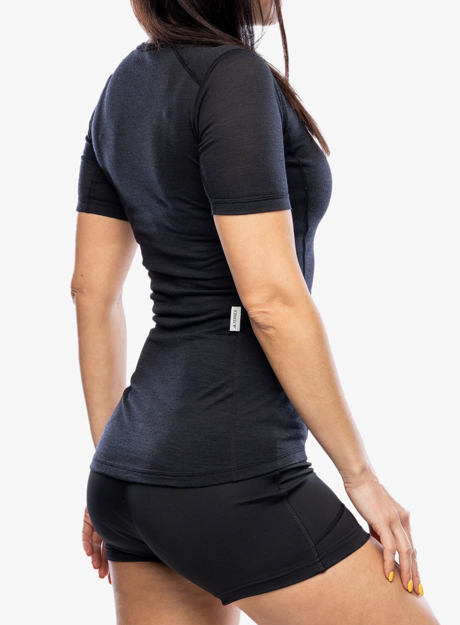Ženska termo majica adidas TERREX Xperior Merino 150 Baselayer SS - black