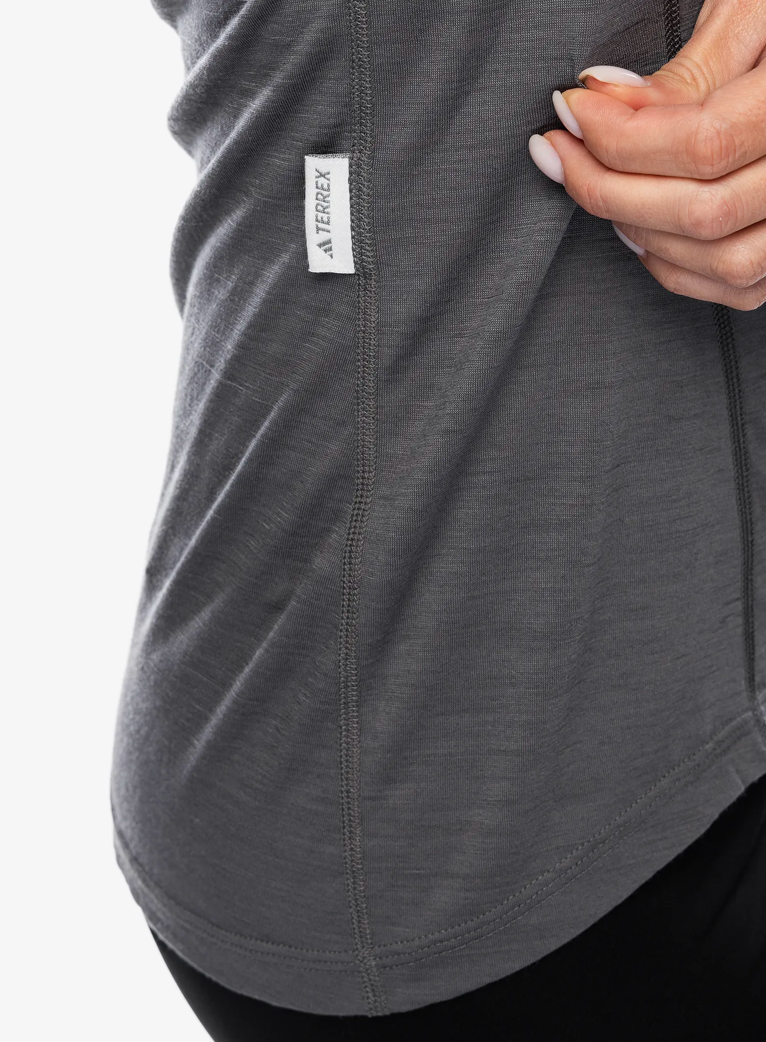 Ženska termo majica adidas TERREX Xperior Merino 150 Baselayer SS - grey five
