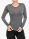 Ženska termo flis jopa adidas TERREX Xperior Merino 150 Long Sleeve - grey five