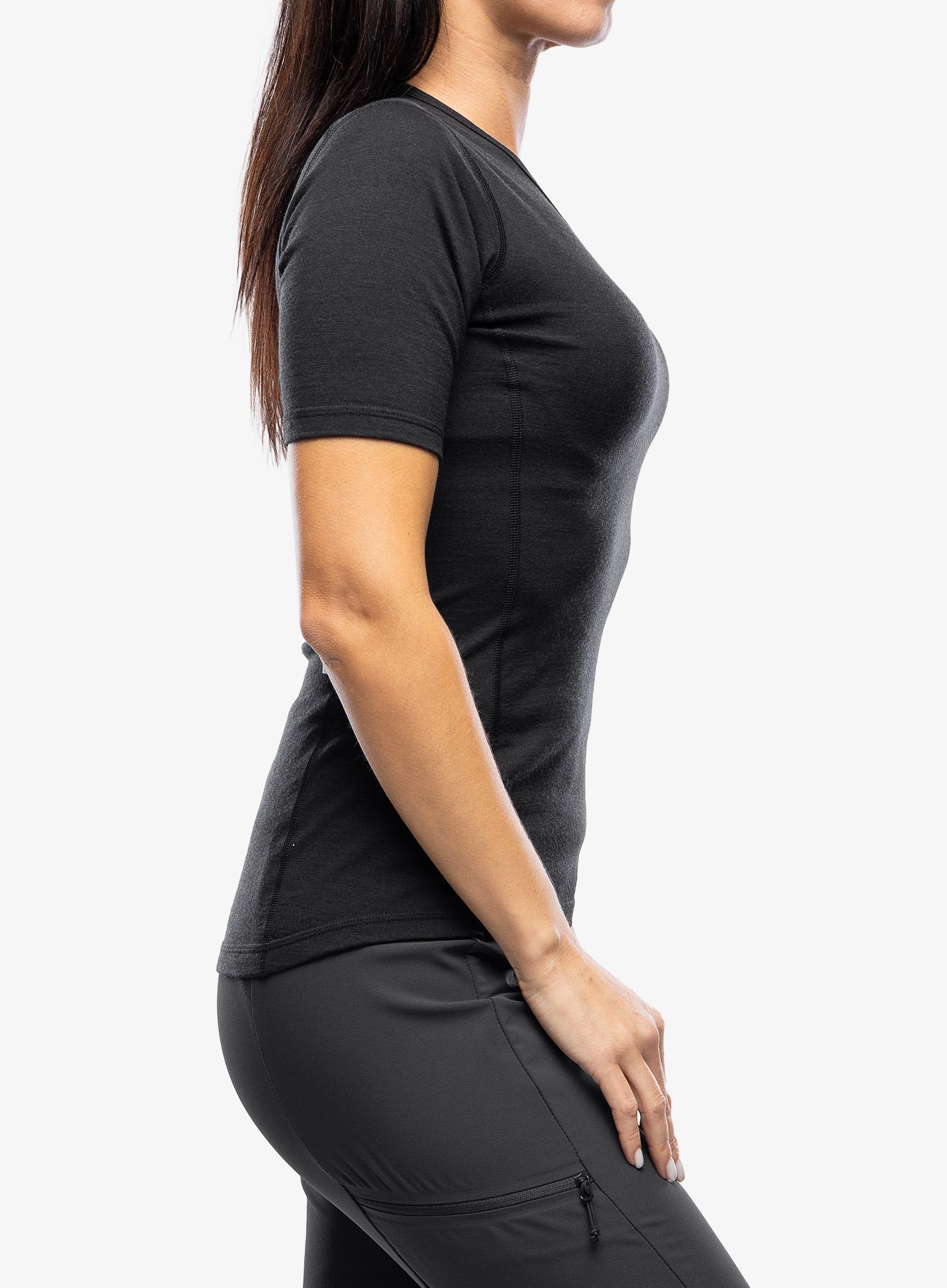 Ženska termo majica adidas TERREX Xperior Merino 200 Base Layer SS - black