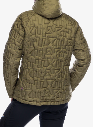 Ženska sintetična jakna adidas TERREX Xperior PrimaLoft Loose Fill Insulated Hooded Jkt - olive strata