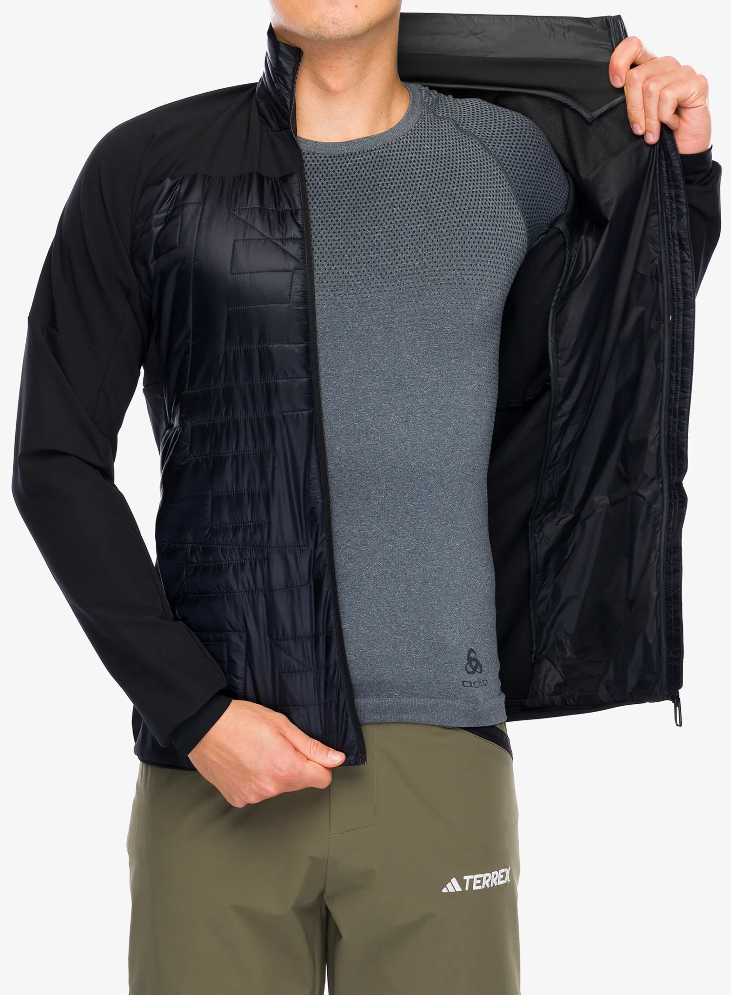 Hibridna jakna adidas TERREX Xperior Varilite Hybrid PrimaLoft Jacket - black
