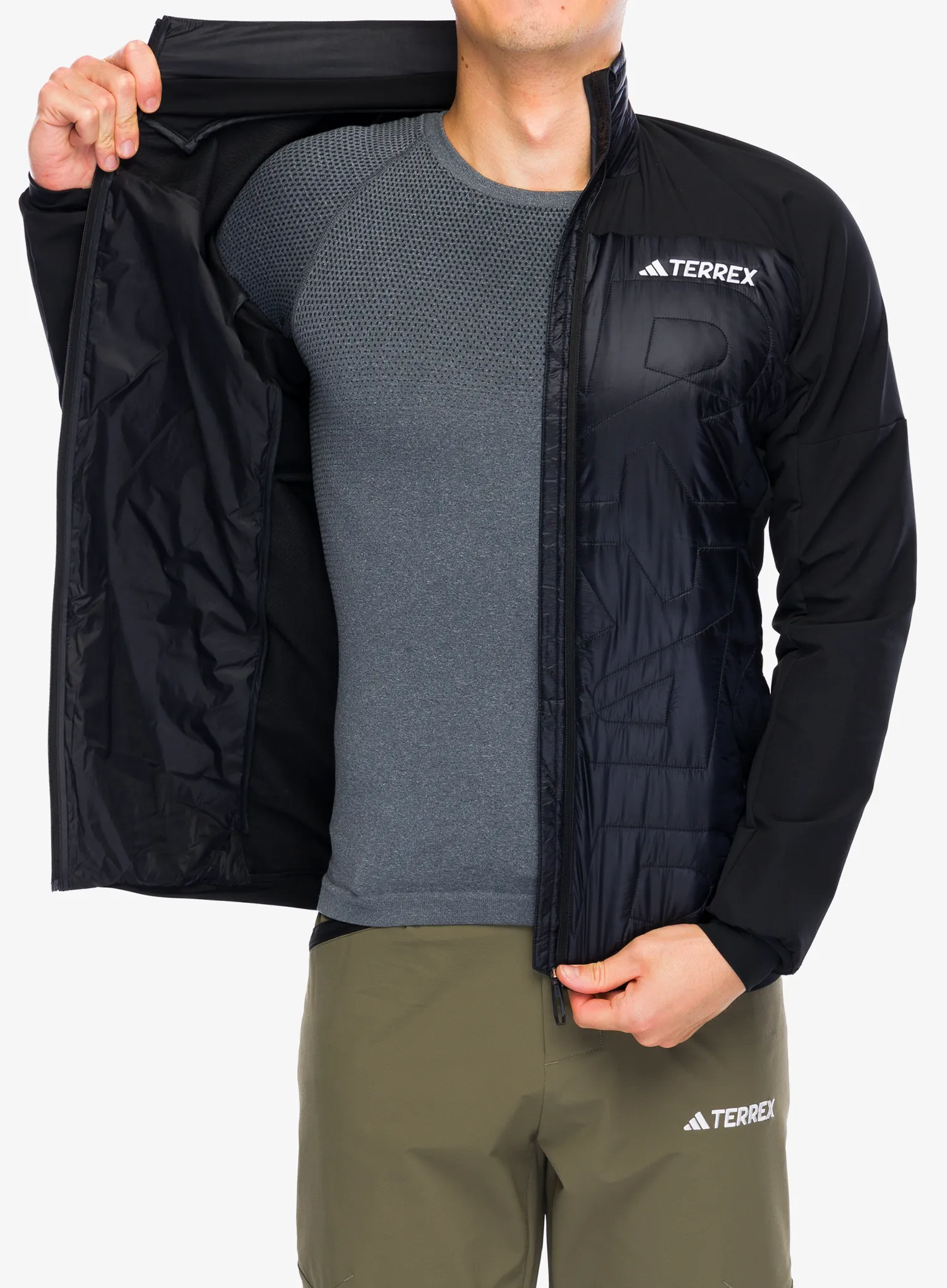 Hibridna jakna adidas TERREX Xperior Varilite Hybrid PrimaLoft Jacket - black