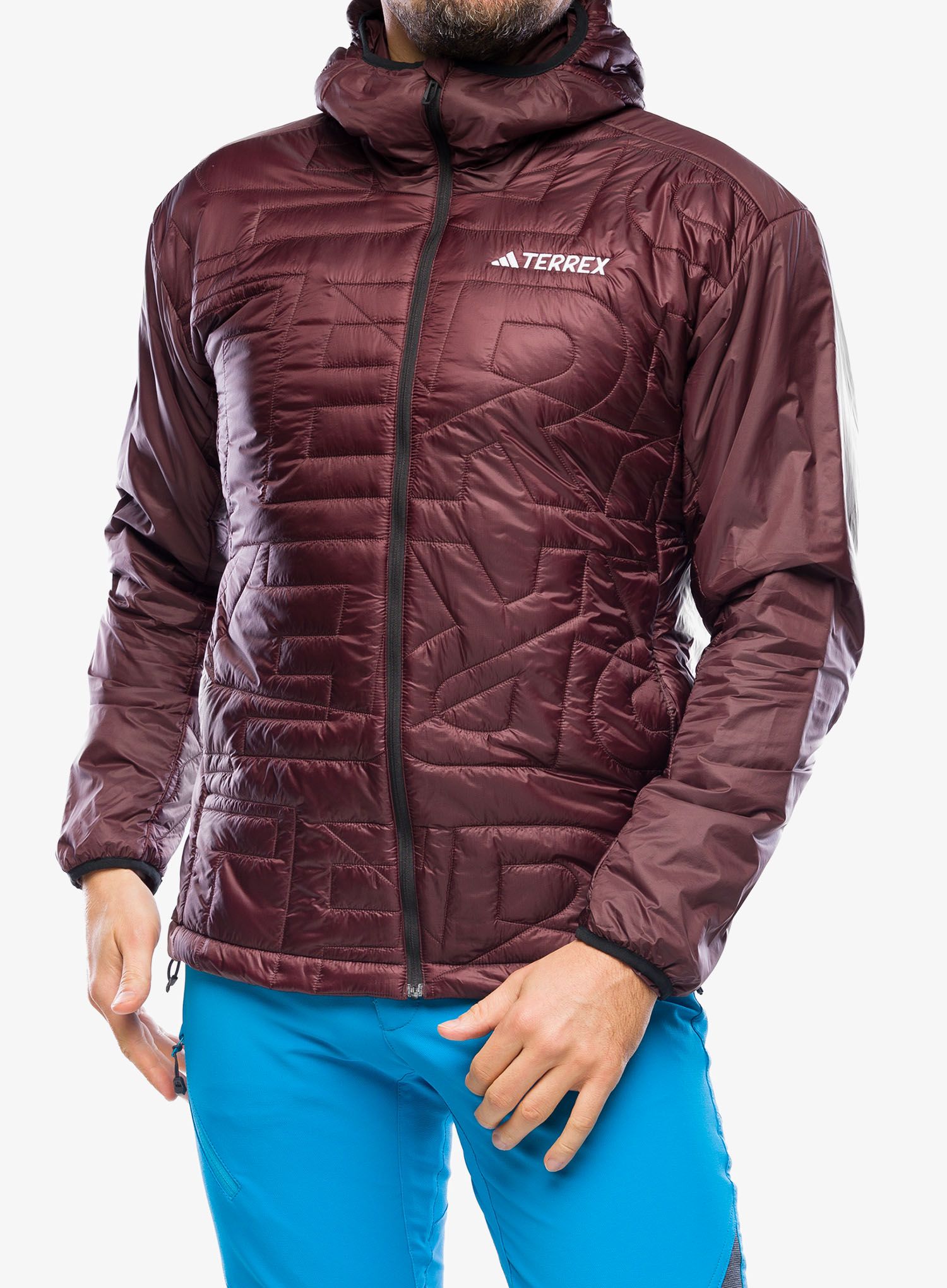 Sintetična jakna adidas TERREX Xperior Varilite PrimaLoft Hooded Jacket - shadow brown