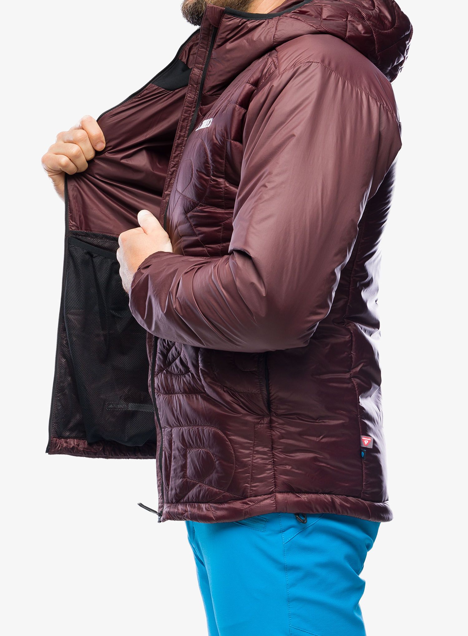 Sintetična jakna adidas TERREX Xperior Varilite PrimaLoft Hooded Jacket - shadow brown