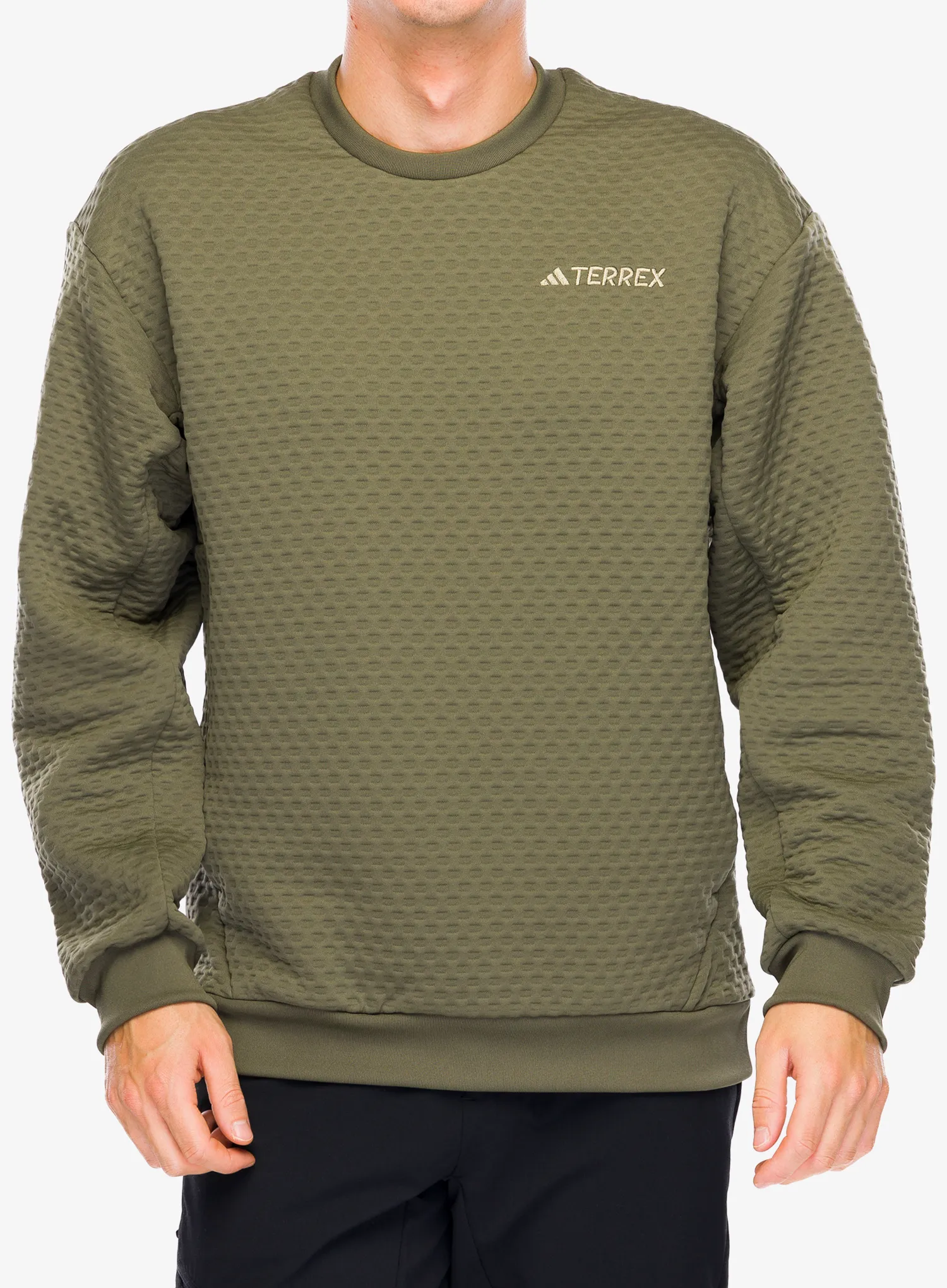 Jopica adidas TERREX Xploric Crew Neck Sweater - olive strata