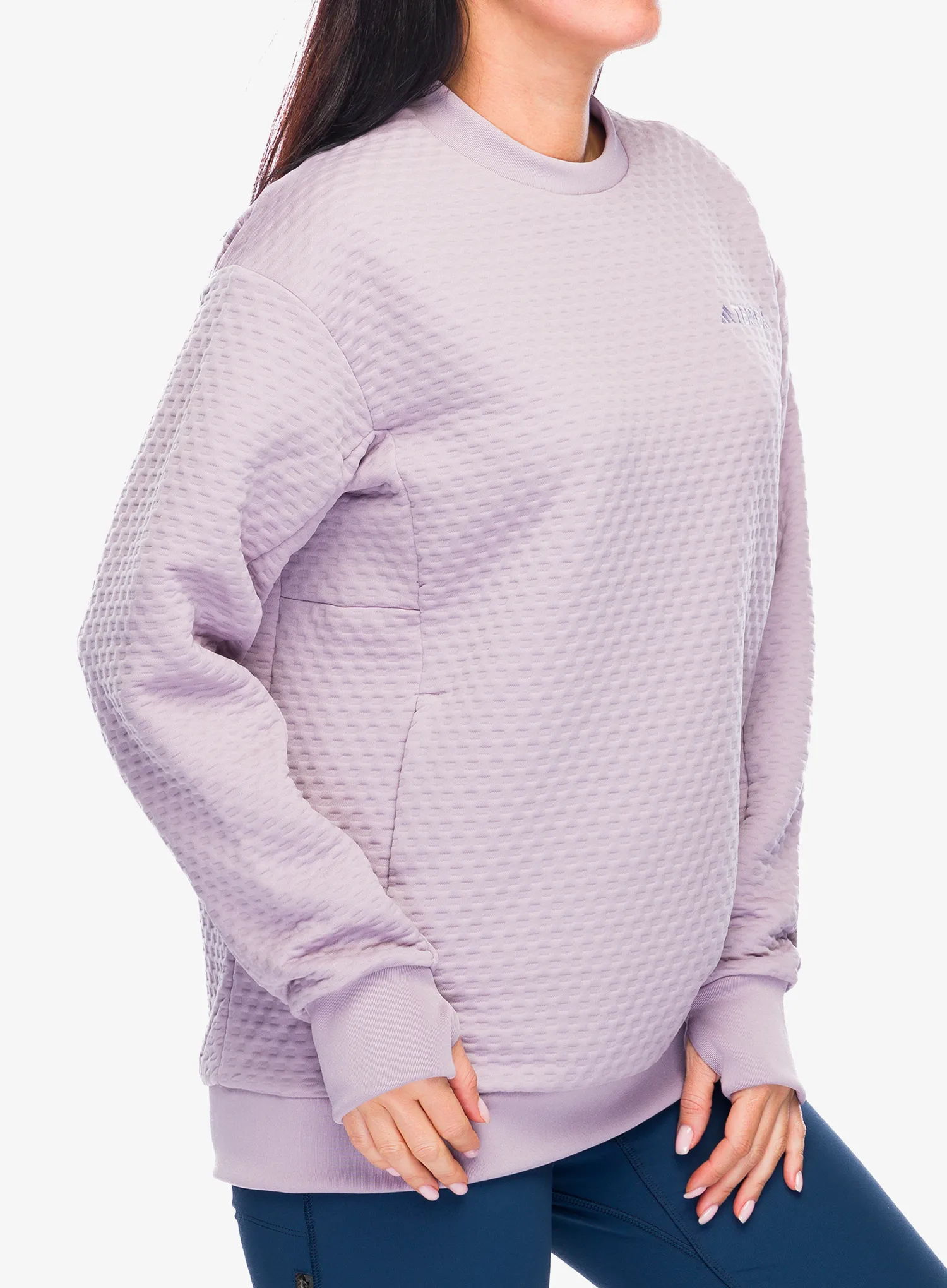 Ženska jopica adidas TERREX Xploric Crew Neck Sweater - preloved fig