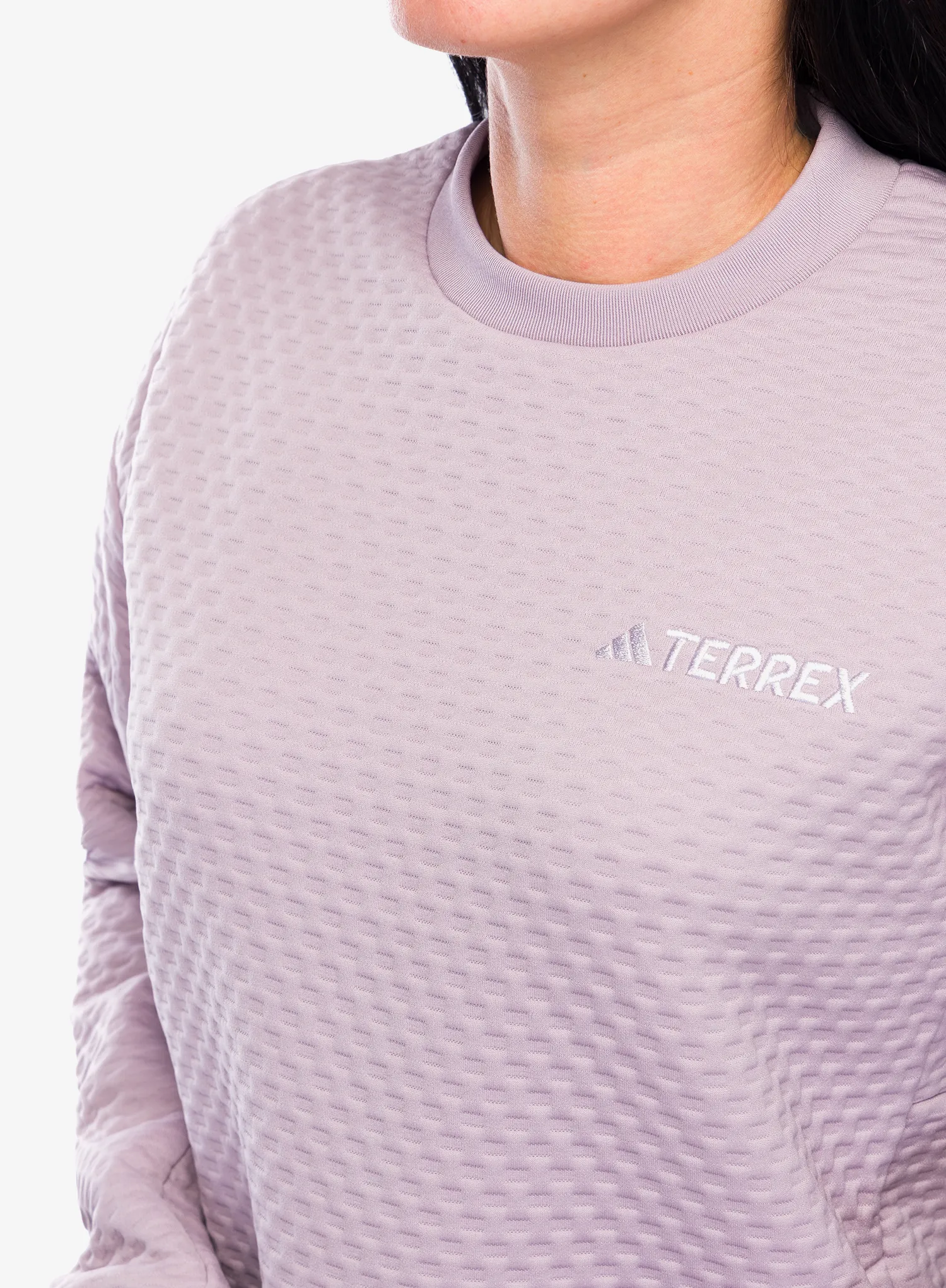 Ženska jopica adidas TERREX Xploric Crew Neck Sweater - preloved fig
