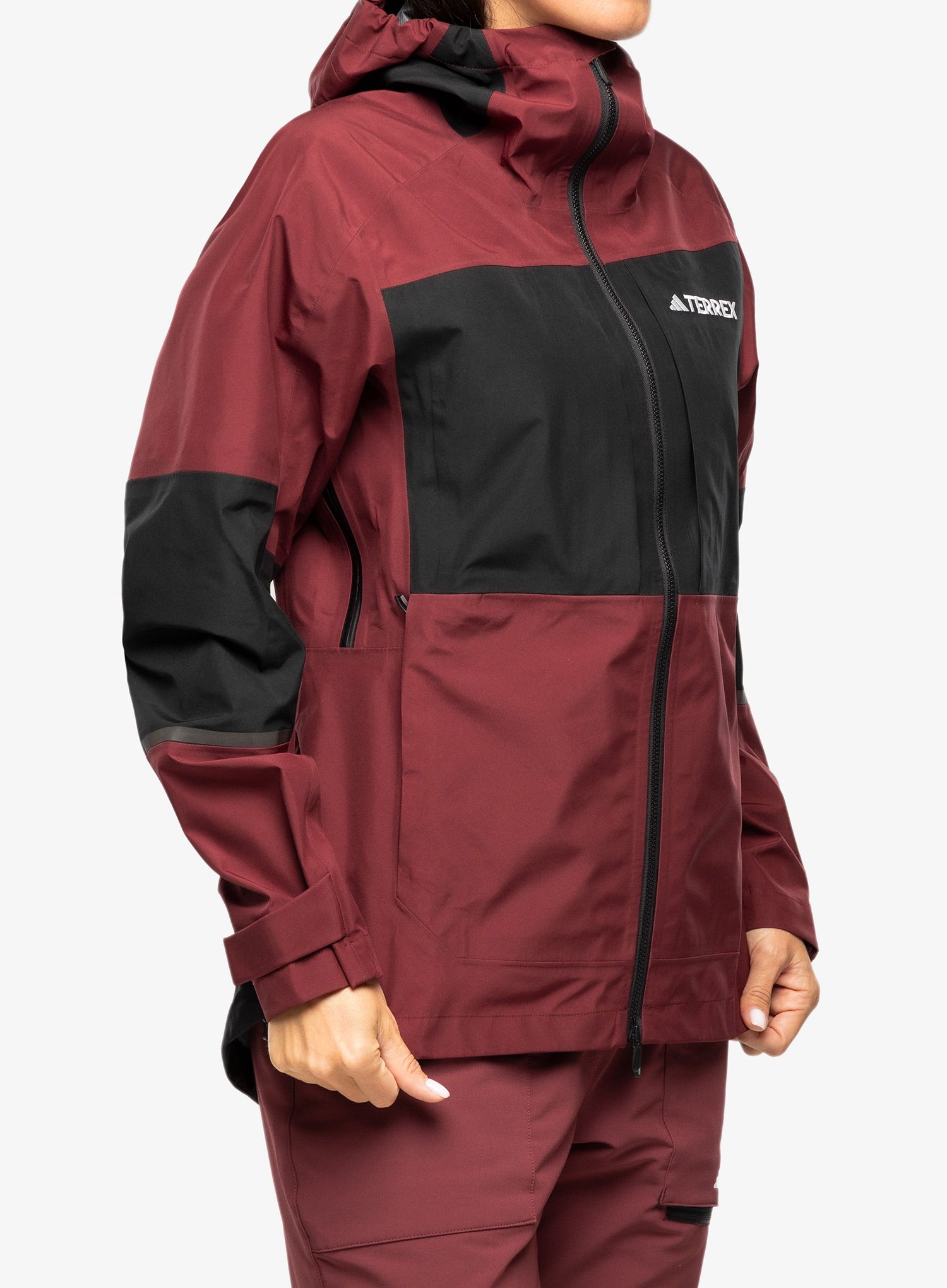 Ženska hardshell jakna adidas TERREX Xploric GORE-TEX Rain Jacket - shadow red/black