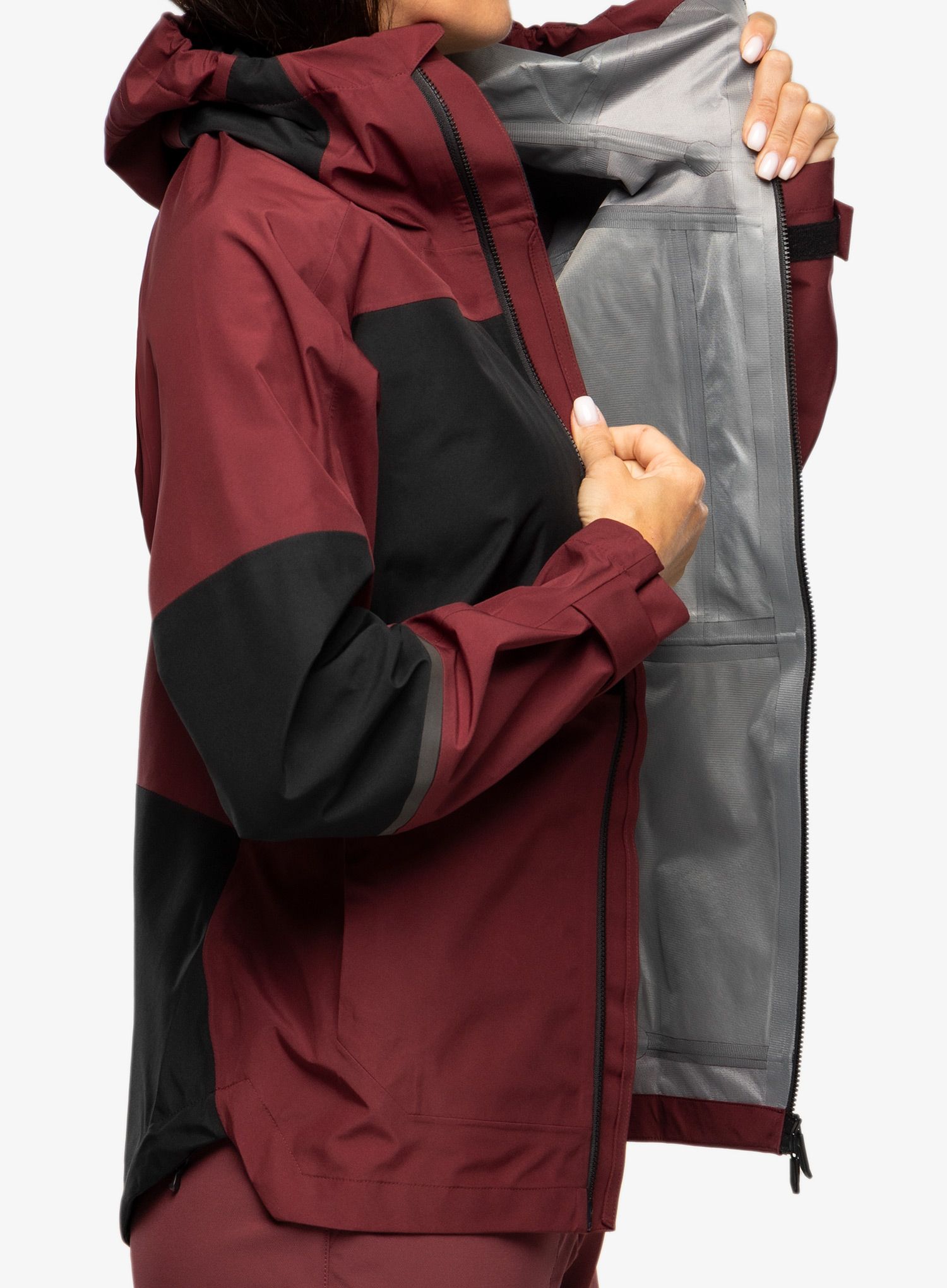 Ženska hardshell jakna adidas TERREX Xploric GORE-TEX Rain Jacket - shadow red/black
