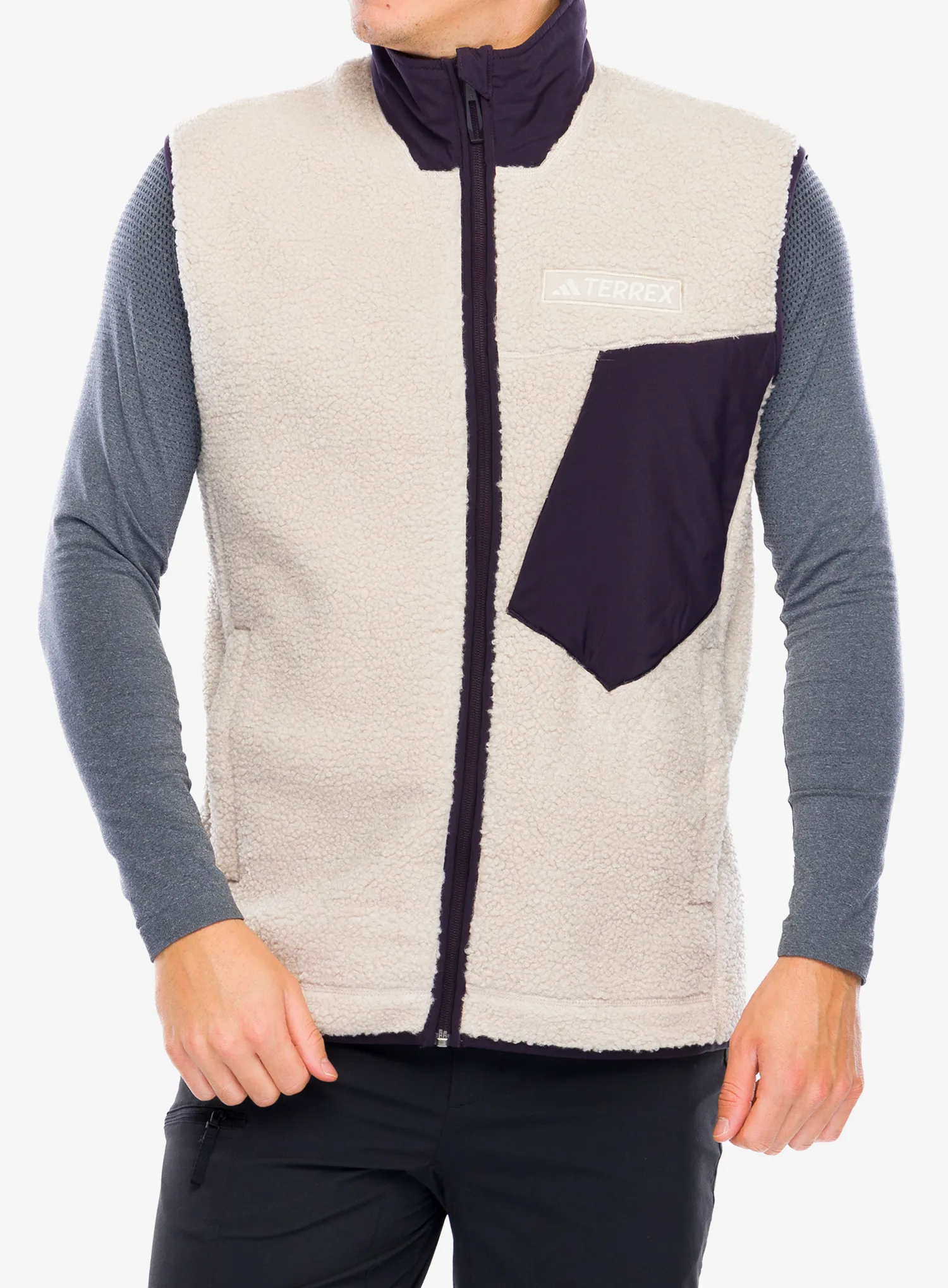 Brezrokavnik adidas TERREX Xploric High Pile Fleece Vest - wonder beige